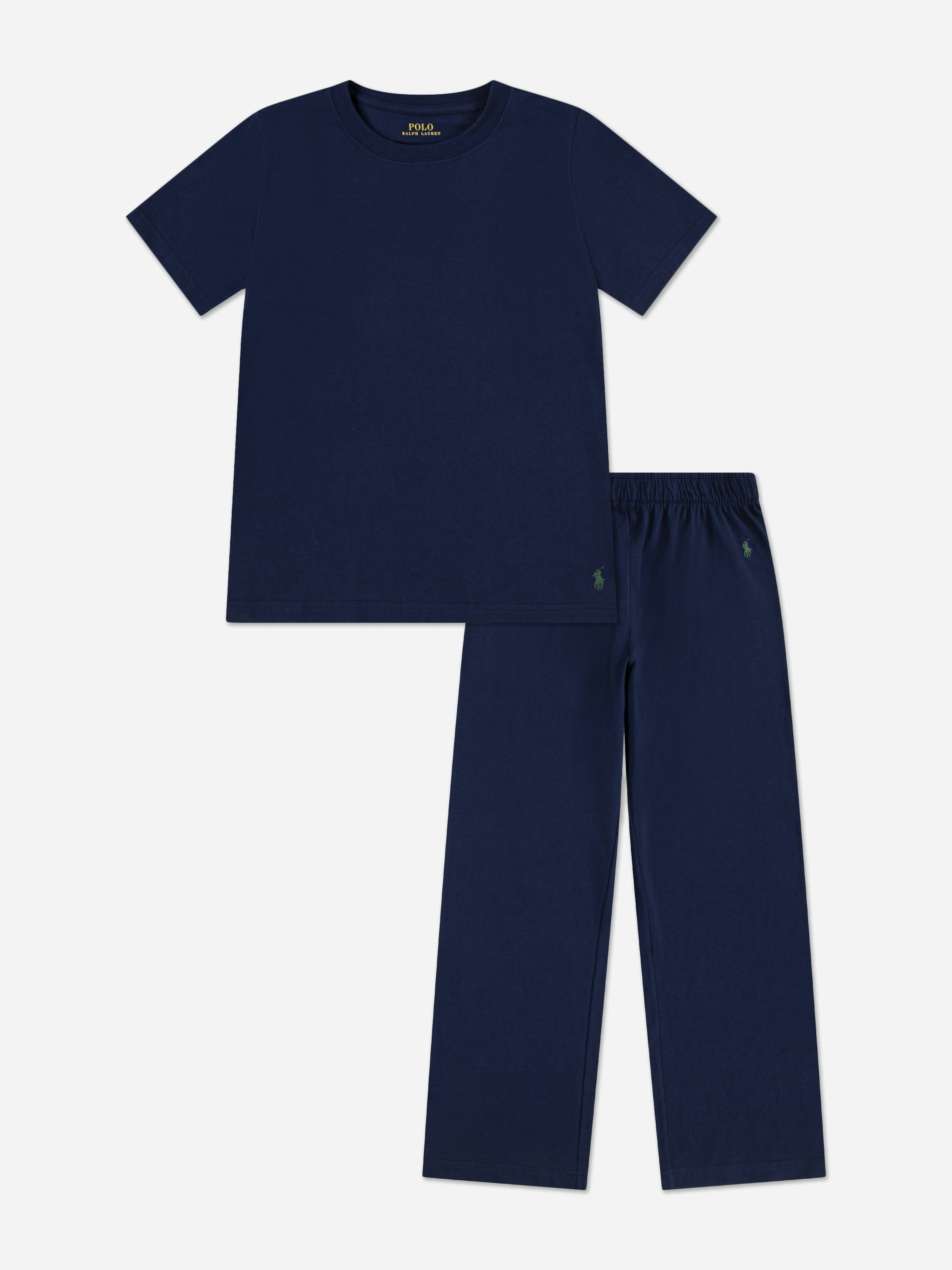 Ralph Lauren Kids Boys Blue Ralph Lauren Pyjama Set In Navy - 6 Yrs