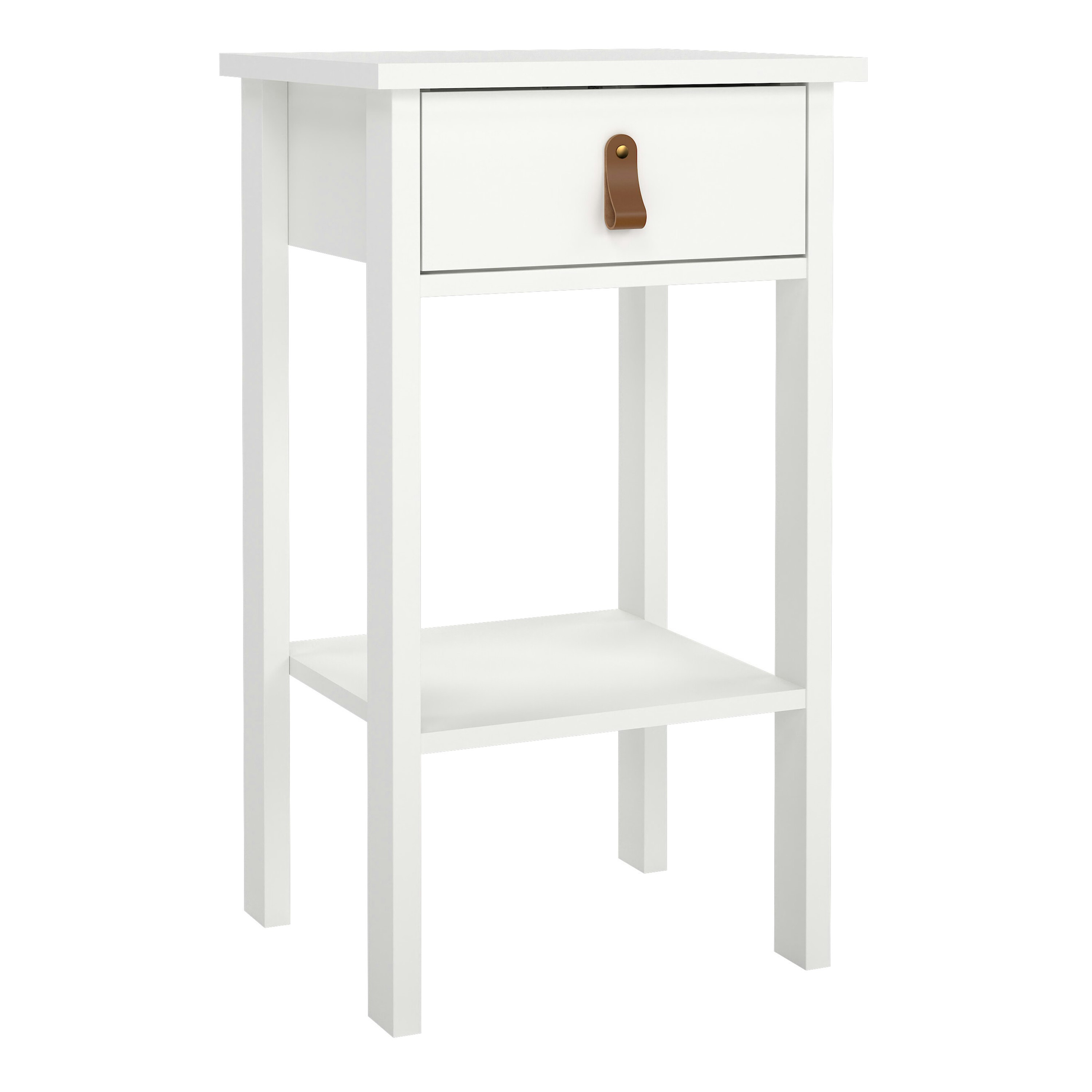 Rackhams White Barcelona Bedside Table With 1 Drawer In - Manufactured Wood - 1