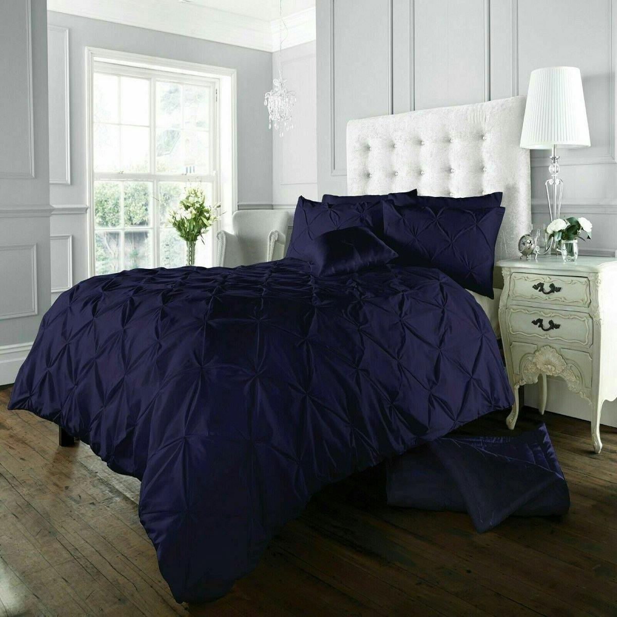 Rackhams Alford Duvet Cover And Pillowcase Set - Navy - Single (135Cm X 200Cm)
