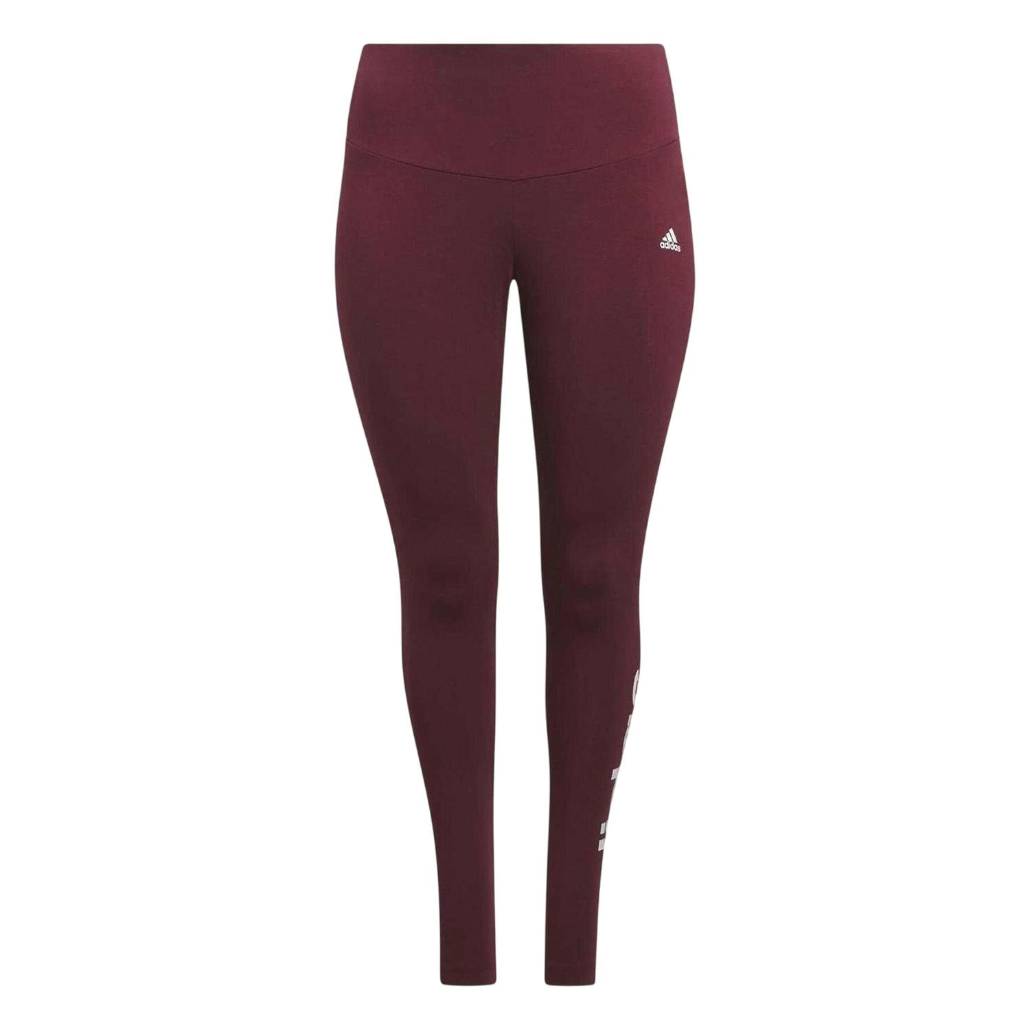 Adidas Women's Red Fitted Leggings - 28 Uk - 30 Uk - 93% Cotton/7% Elastane