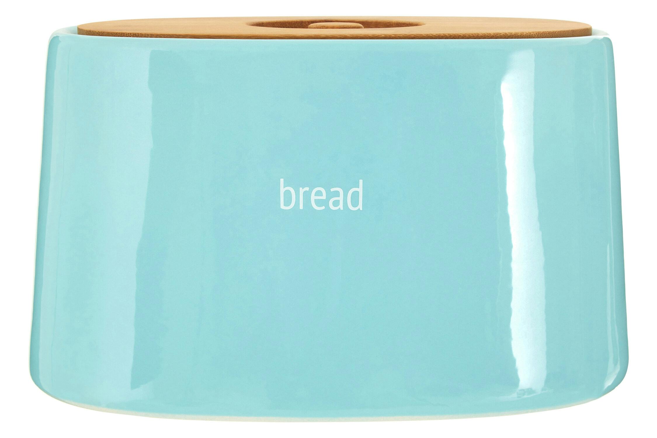 B&Q -  Fletcher Blue Ceramic Bread Crock - Image 4