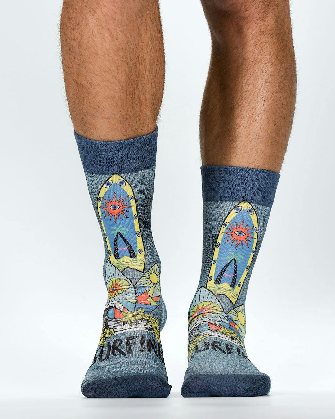 Jemsox Green Mystic Surf | Design Socks | Fun, Colourful & Comfortable Socks