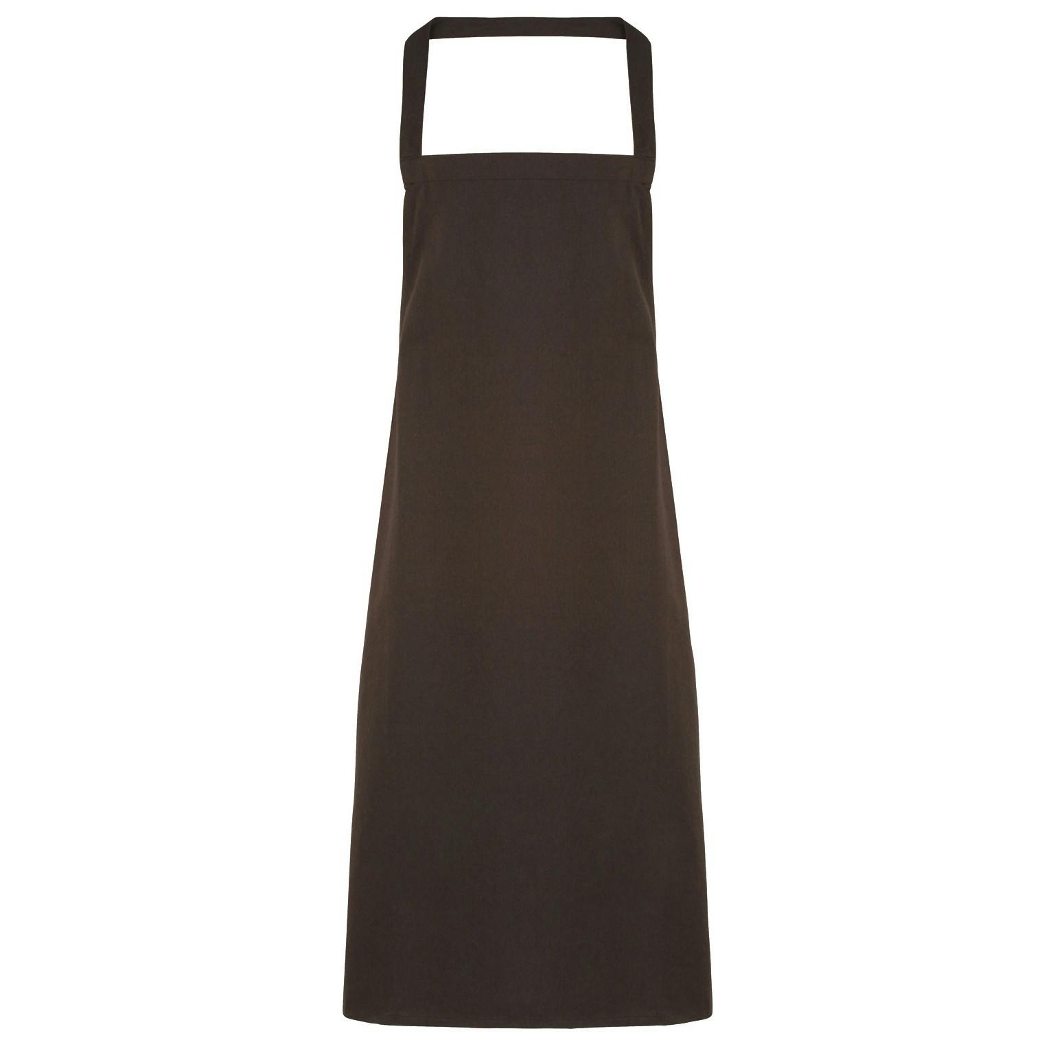 Premier (One Size, Brown) Ladies/Womens Slim Apron (No Pocket) / Workwear - Image 2