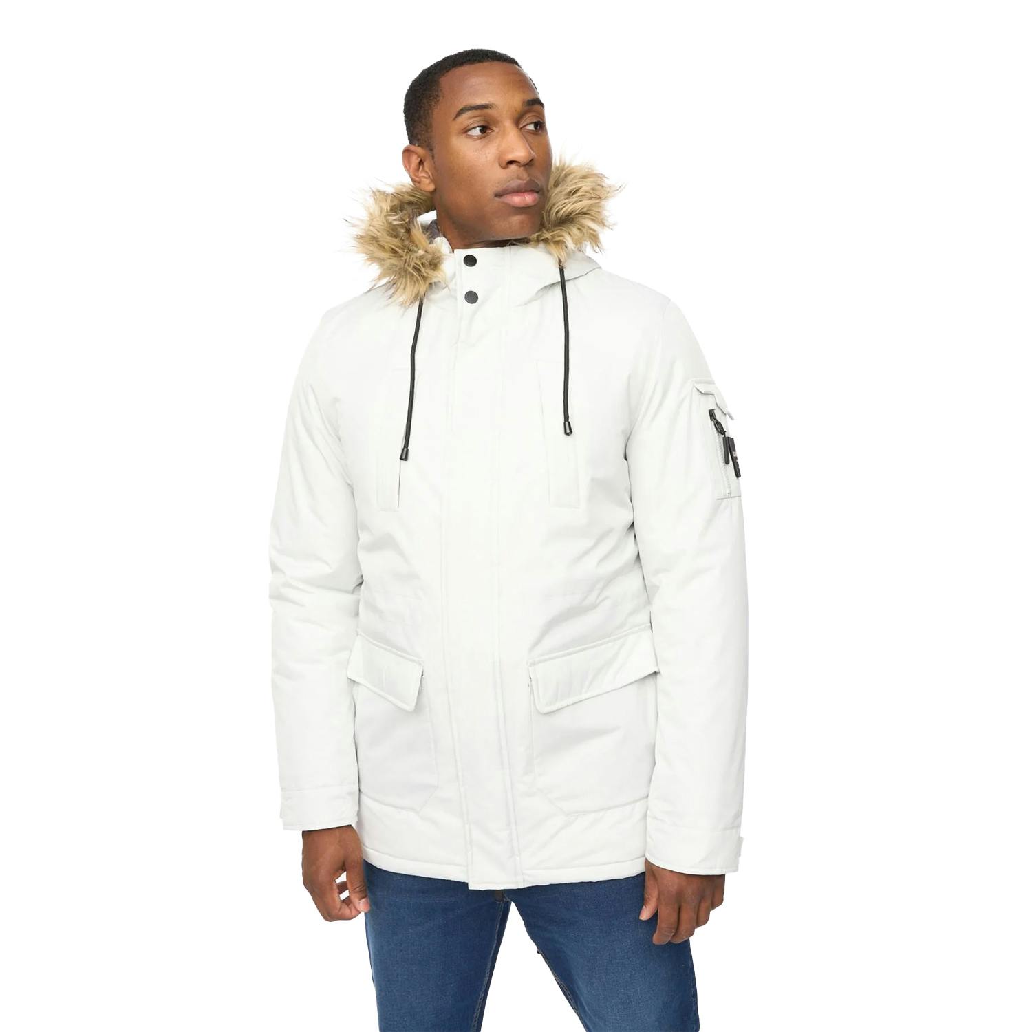 Crosshatch Men's Parkmoore Mve Parka - Putty - M - Putty - 100% Polyester