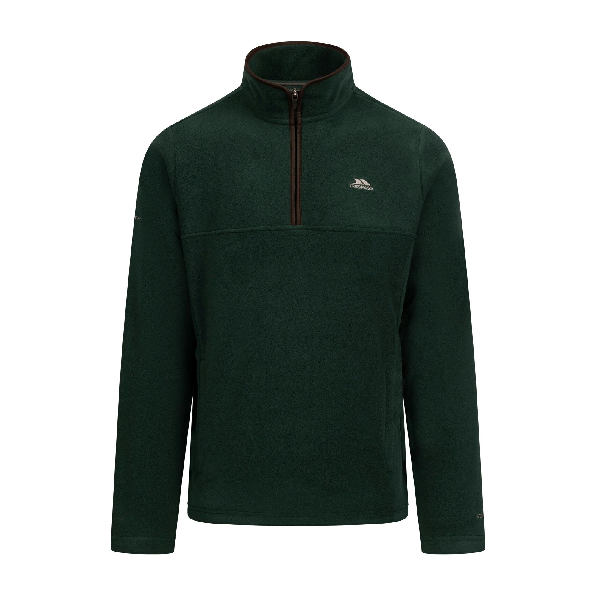 Trespass Men's Dark/Green Huntar Fleece Top - M - 100% Polyester