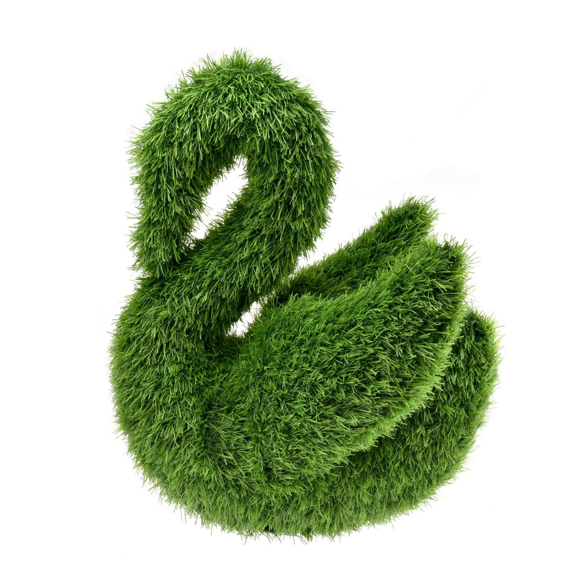 True Products Artificial Grass Topiary Swan 45Cm