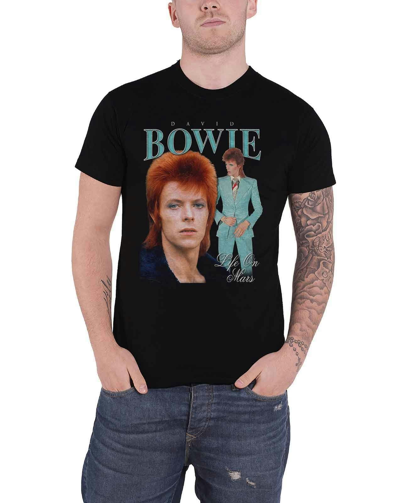 Paradiso Clothing Unisex Black David Bowie Life On Mars Homage T Shirt - Xxl