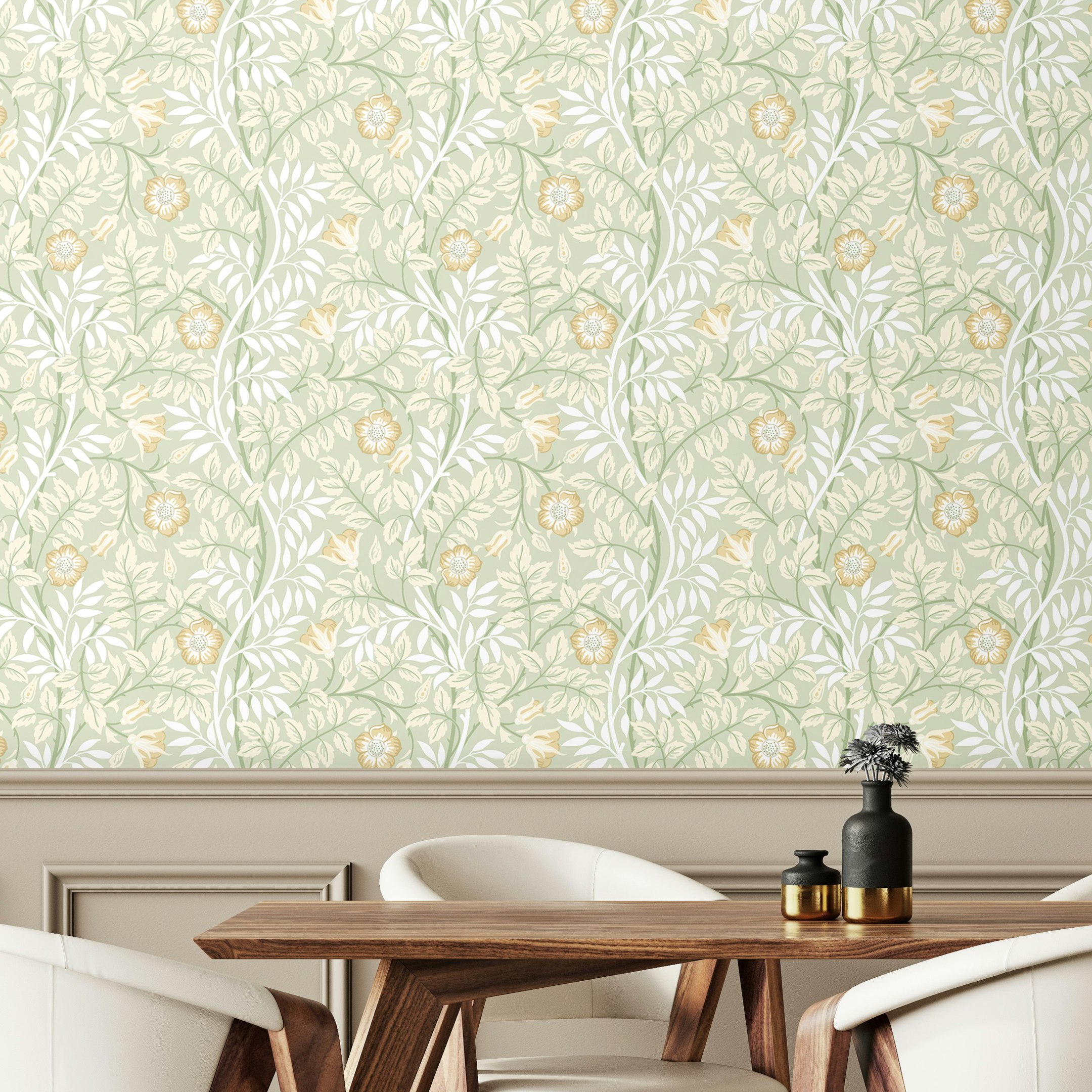 Rackhams Green Rosehip Trail - Sage 10M Wallpaper - Sage
