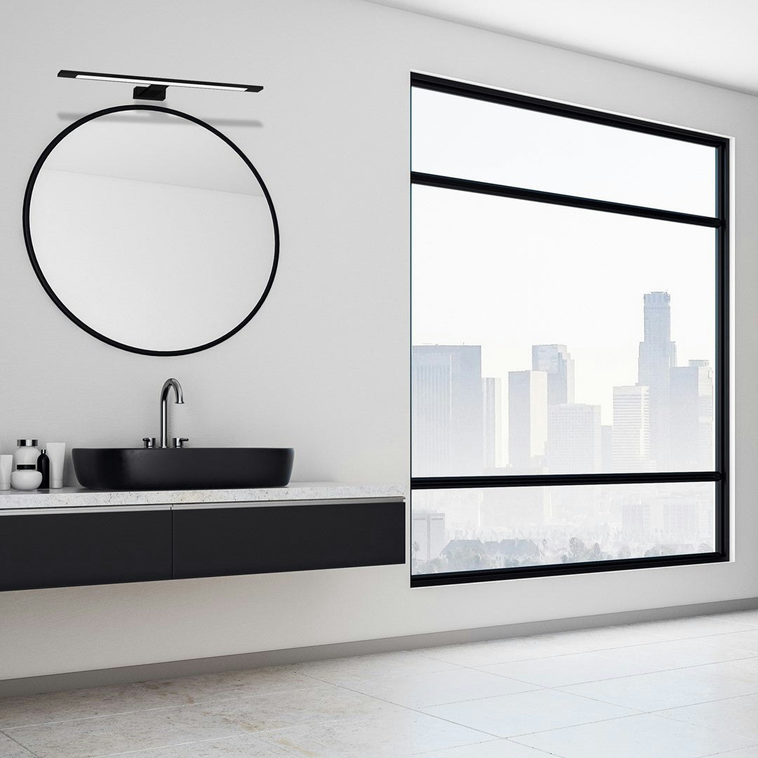 Photos - Chandelier / Lamp Milagro Rackhams Shine Black LED 12W Wall Lamp Stylish Matt Black Light With IP44 Rating Perfect For Mounting Above A Bathroom Mirro 