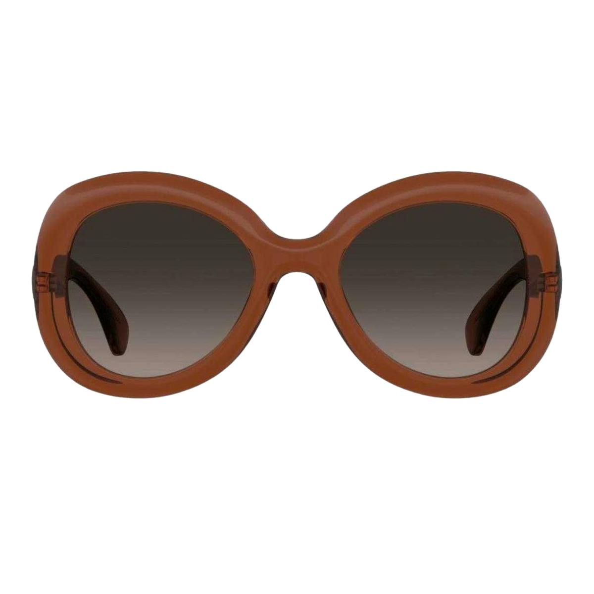 Moschino Women's Red Round Frame Sunglasses - One Size - 100% Mixed