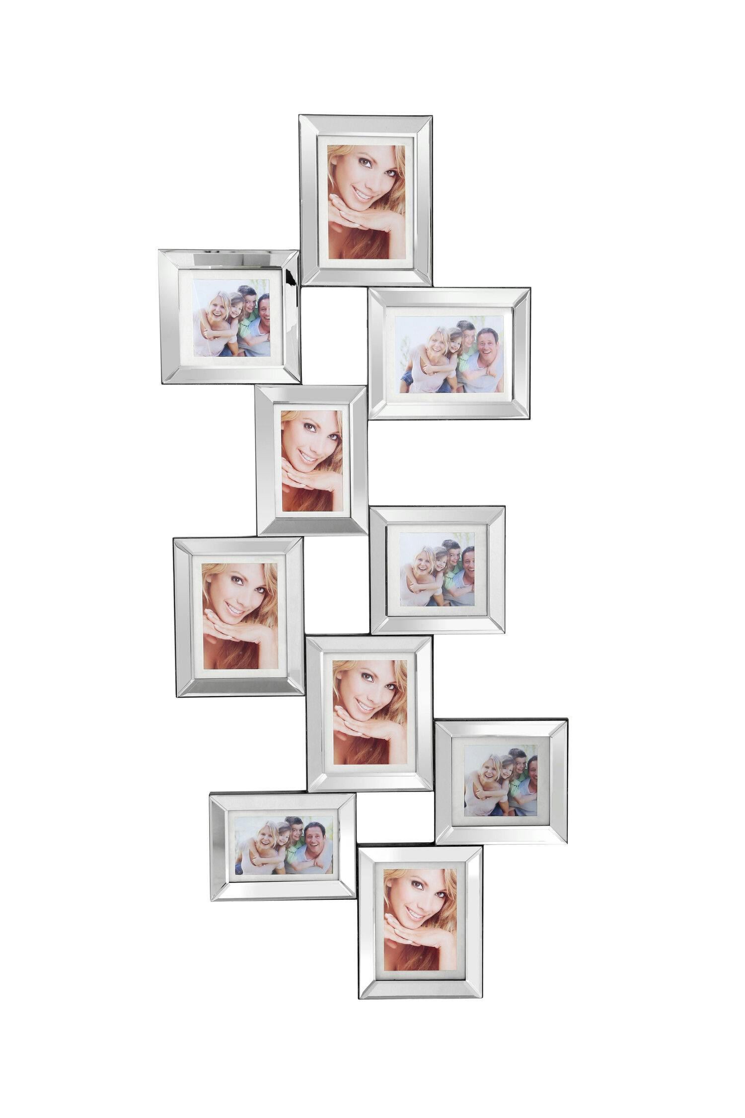 Orsina Opulence 10 Mirrored Multi Photo Frame - Silver - Image 2