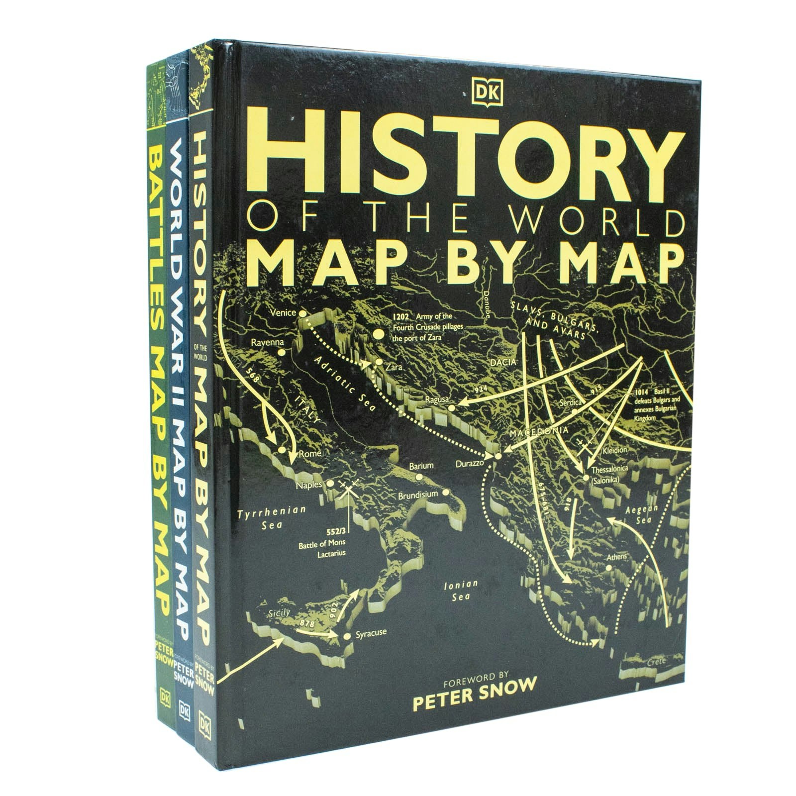 Dk Map By Map Series 3 Books Collection Set (Battles, History Of The World & World War Ii)