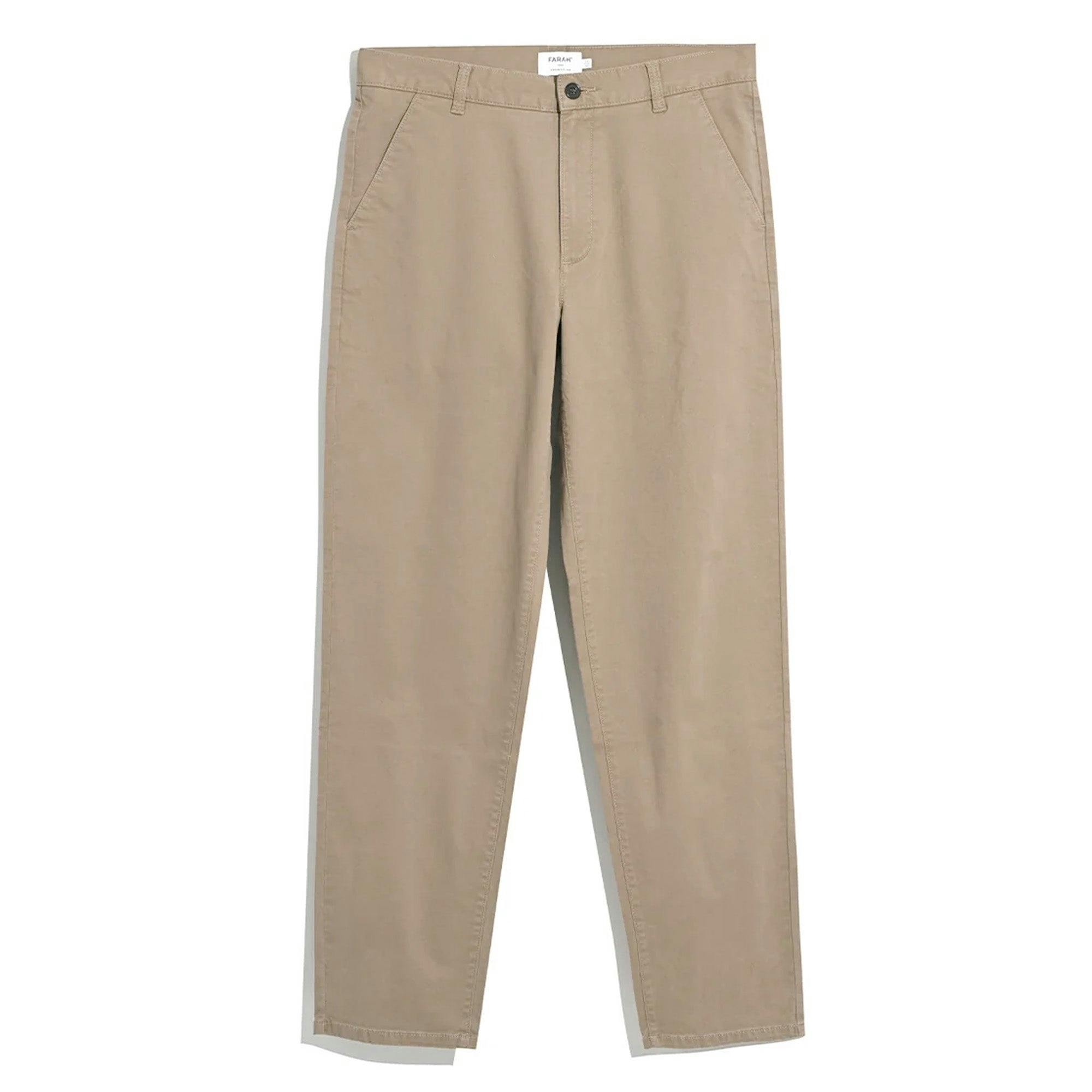 Farah Beige Norwood Regular Fit Chino Trousers - 32/32