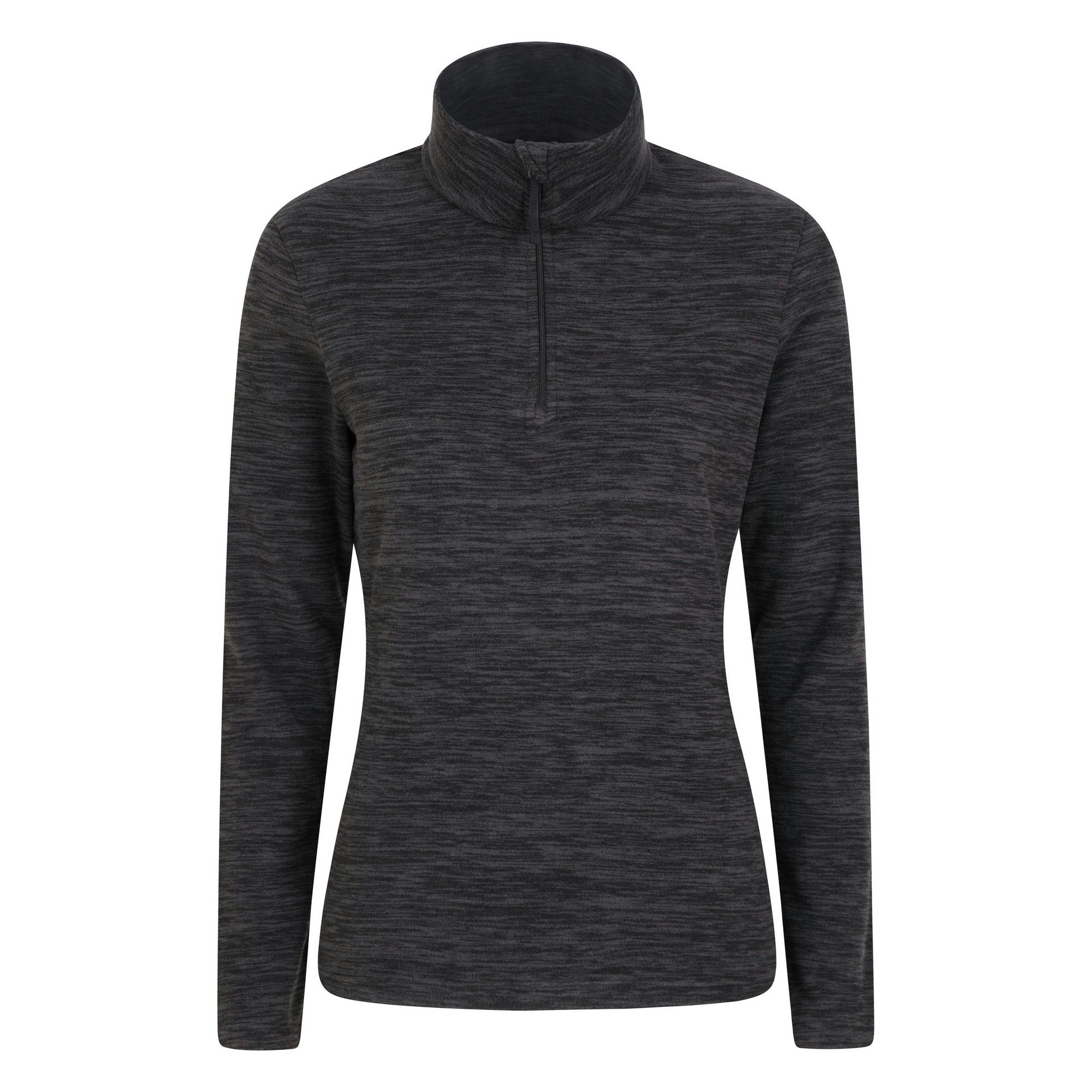 Mountain Warehouse Women's Black Snowdon Melange Fleece Top - Jet - Jet - Size 24 Uk