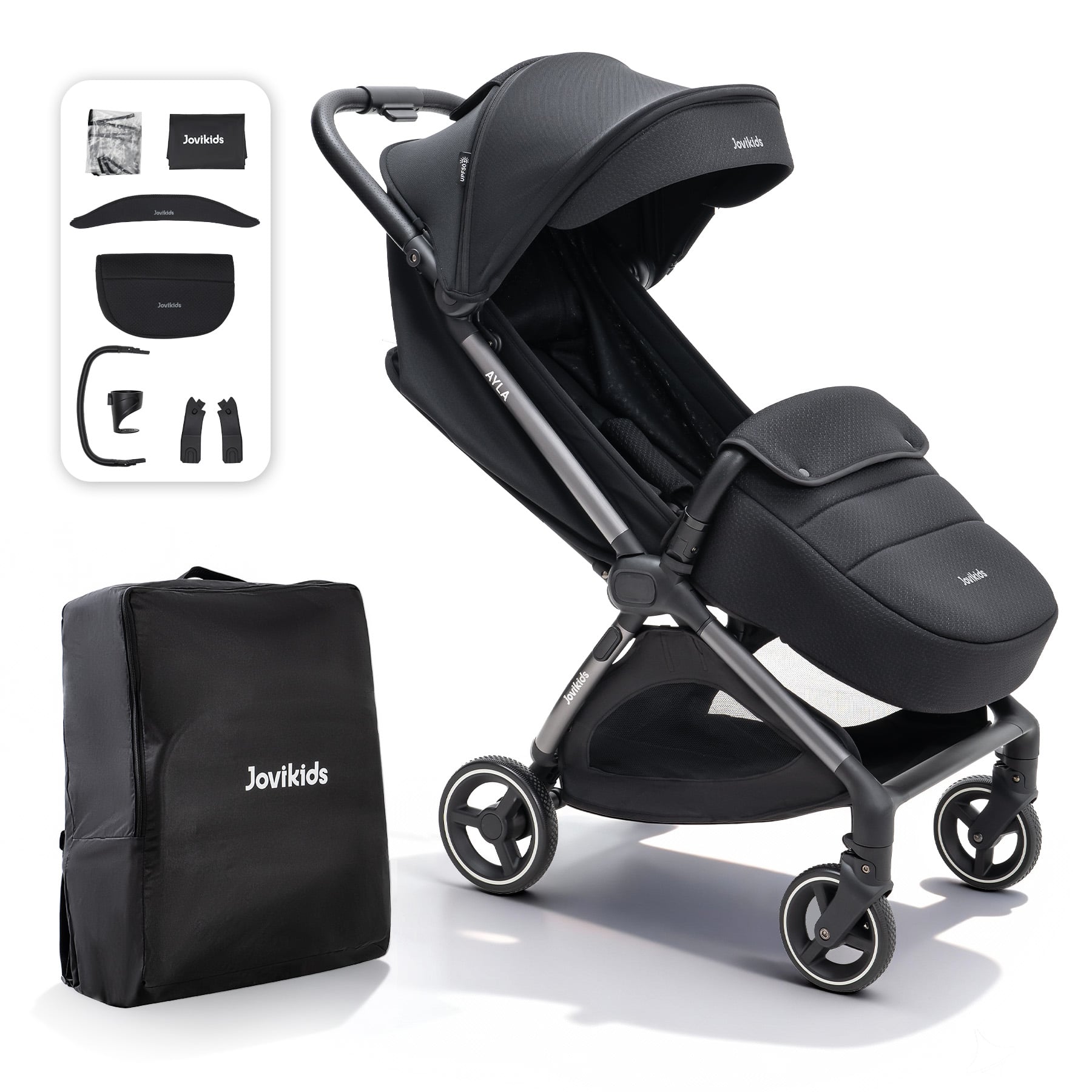 Jovikids Black Ayla Stroller - Urban in Size 1, Sports Direct - Image 4