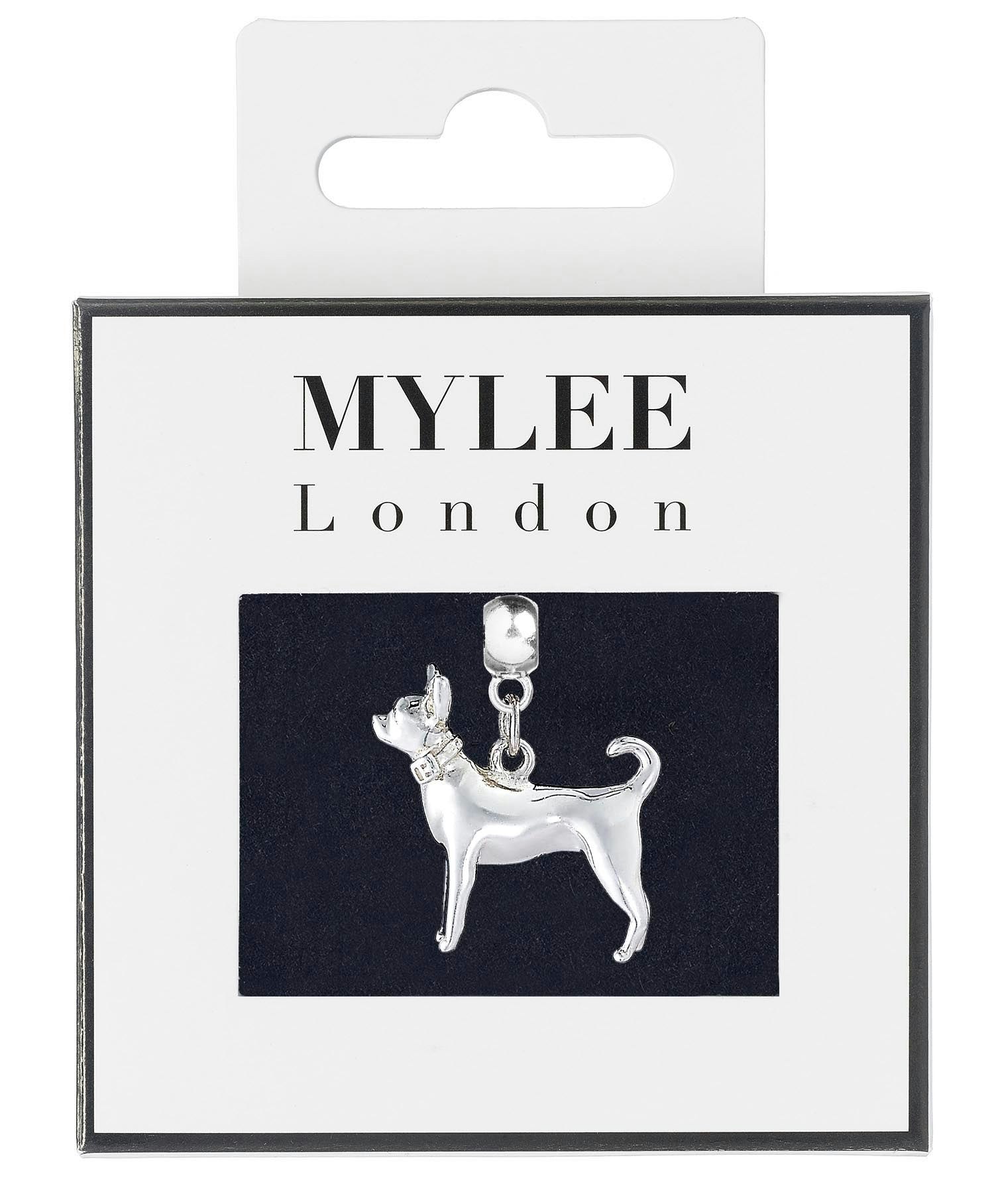 Mylee London Silver Chihuahua Plated Charm - No - Slider Charm