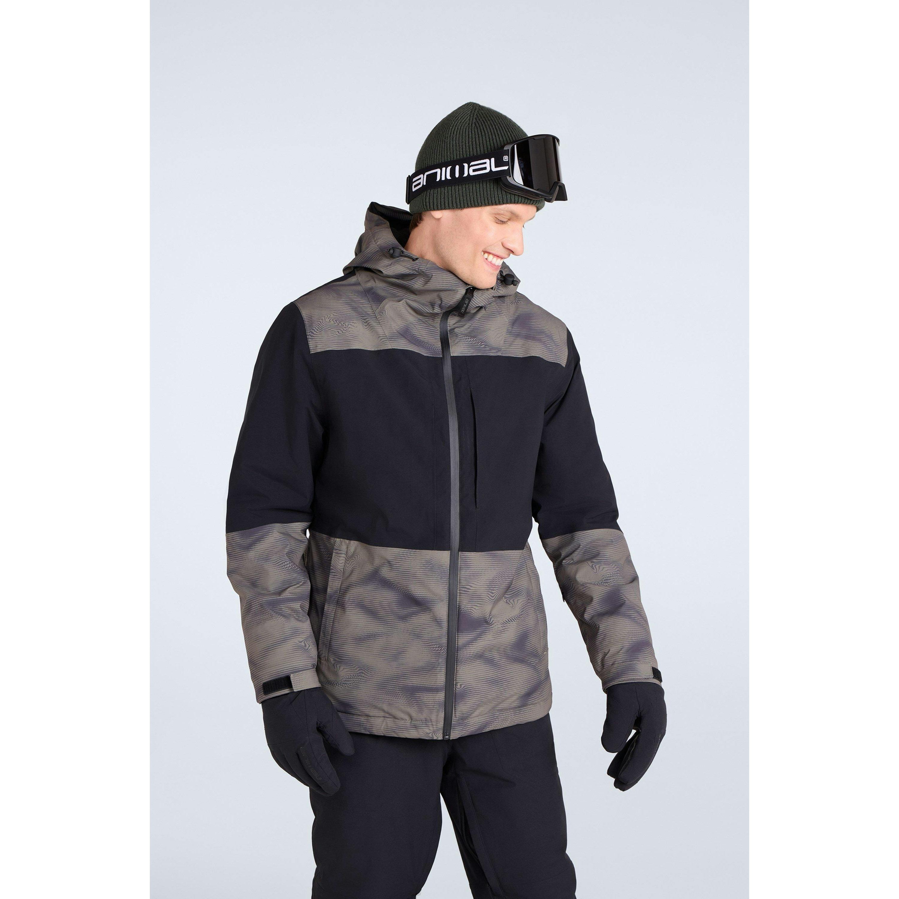 Animal Men's Brown Cruise Snowboarding Jacket - Khaki - Xs - Khaki - 100% Mixed