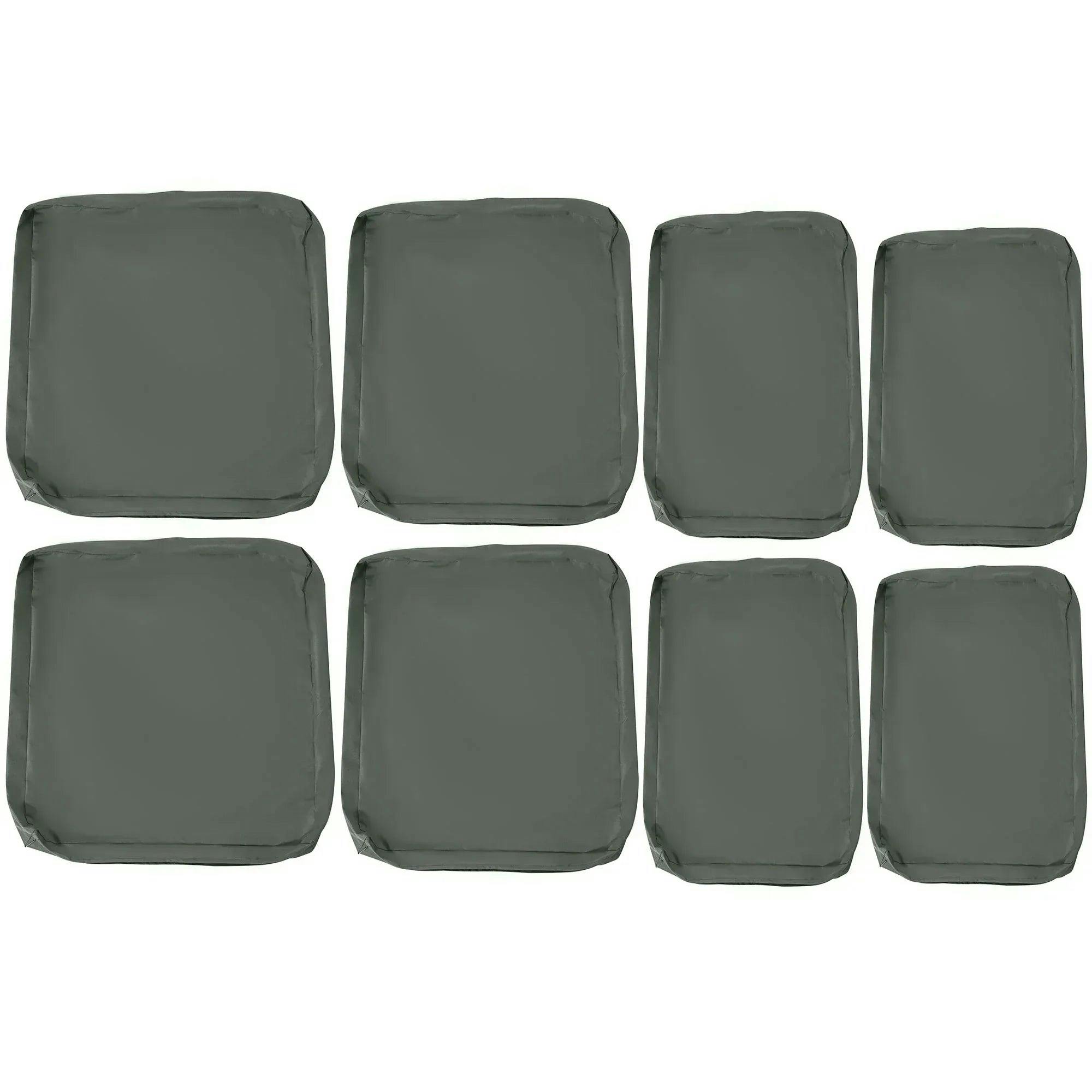 Bobobiy Grey Replacement Cushion Cover Garden Rattan Patio Furniture Seat Cover Polyester Outdoor Deep - No Cushion Included - Deep - Image 4