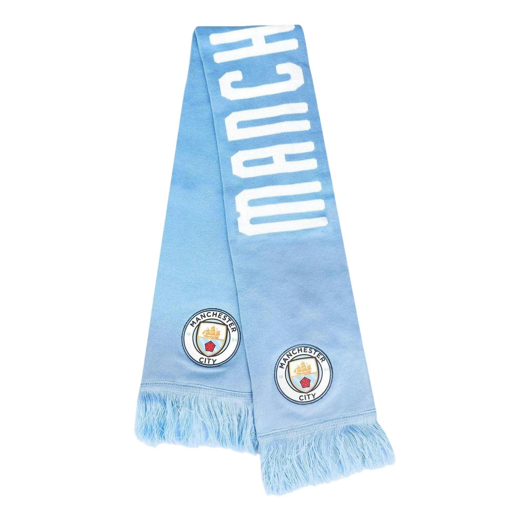 Puma Blue Manchester City Fc Jacquard Scarf - One Size