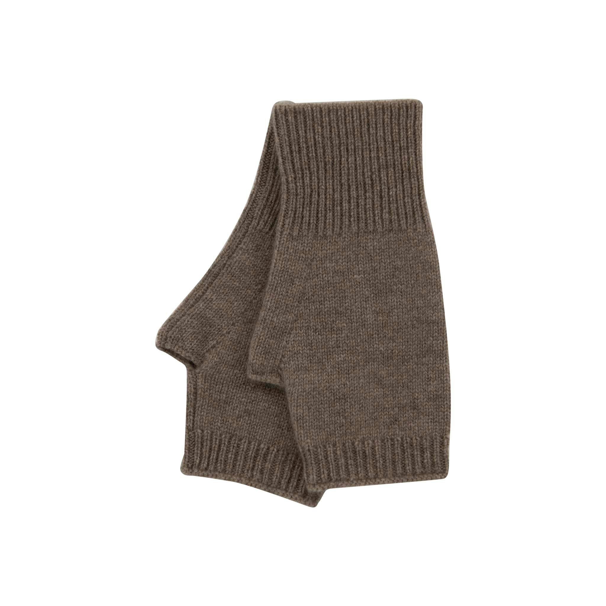 House Of Dalziel Cashmere Handwarmers - Mushroom