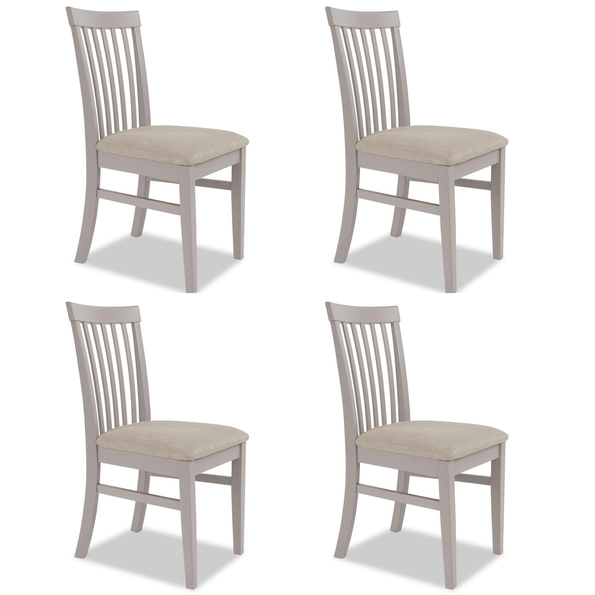 Rackhams Beige Florence Highback Upholstered Chairs Set Of 4 - Truffle,