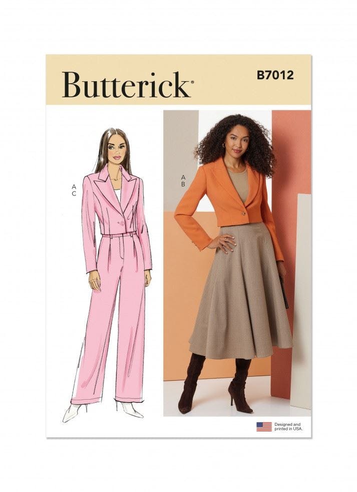 Butterick Women's Sewing Pattern 7012, Jackets, Skirts, Trousers, Suits For K5 (8-10-12-14-16) - Intermediate - K5 (8-10-12-14-16)