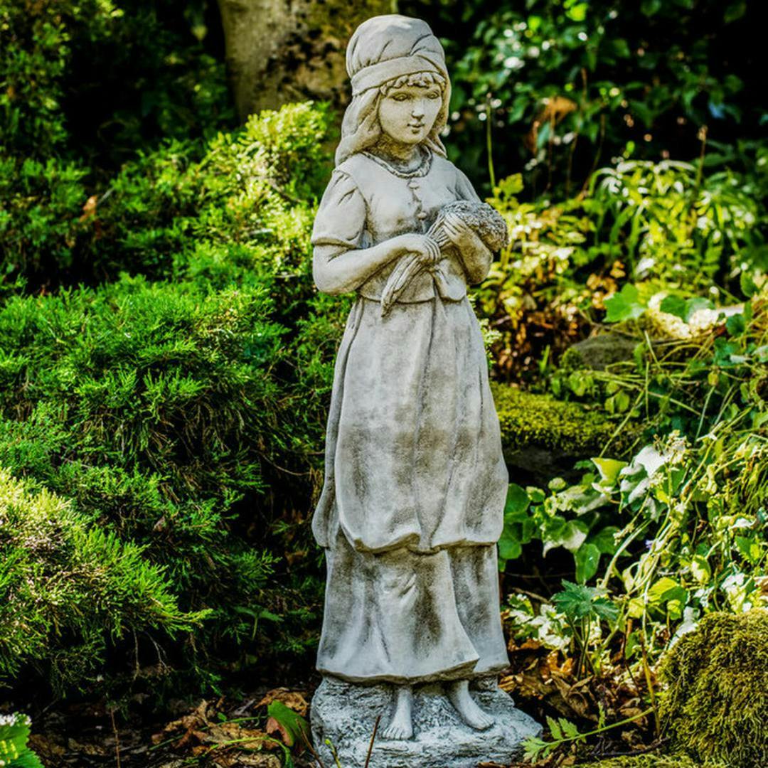 Rackhams Girls Large Harvest Stone Cast Statue