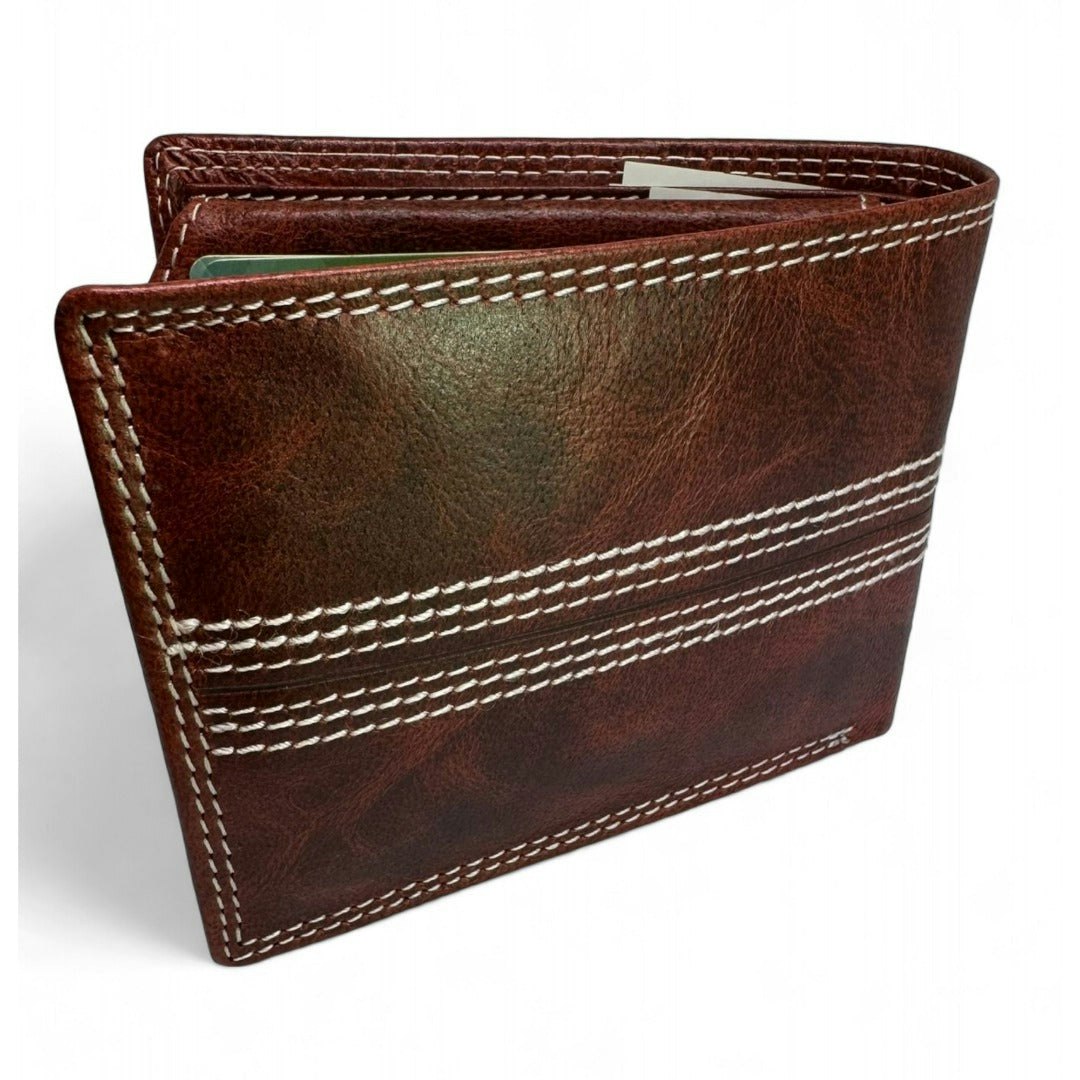 Cricket-Gifts - Buffalo Leather Cricket Wallet | Rfid Protection | 7 Card Slots | Coin Pouch & Id Holder