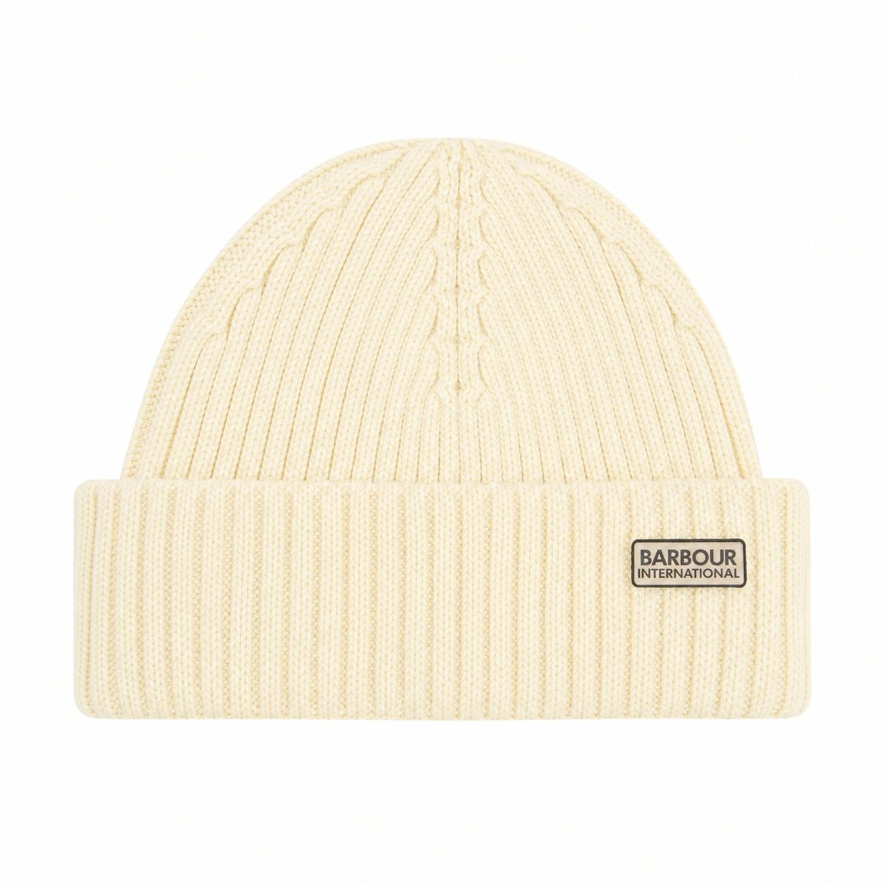 Barbour Men's Chalk International Dufton Fisherman Beanie Hat - Image 3