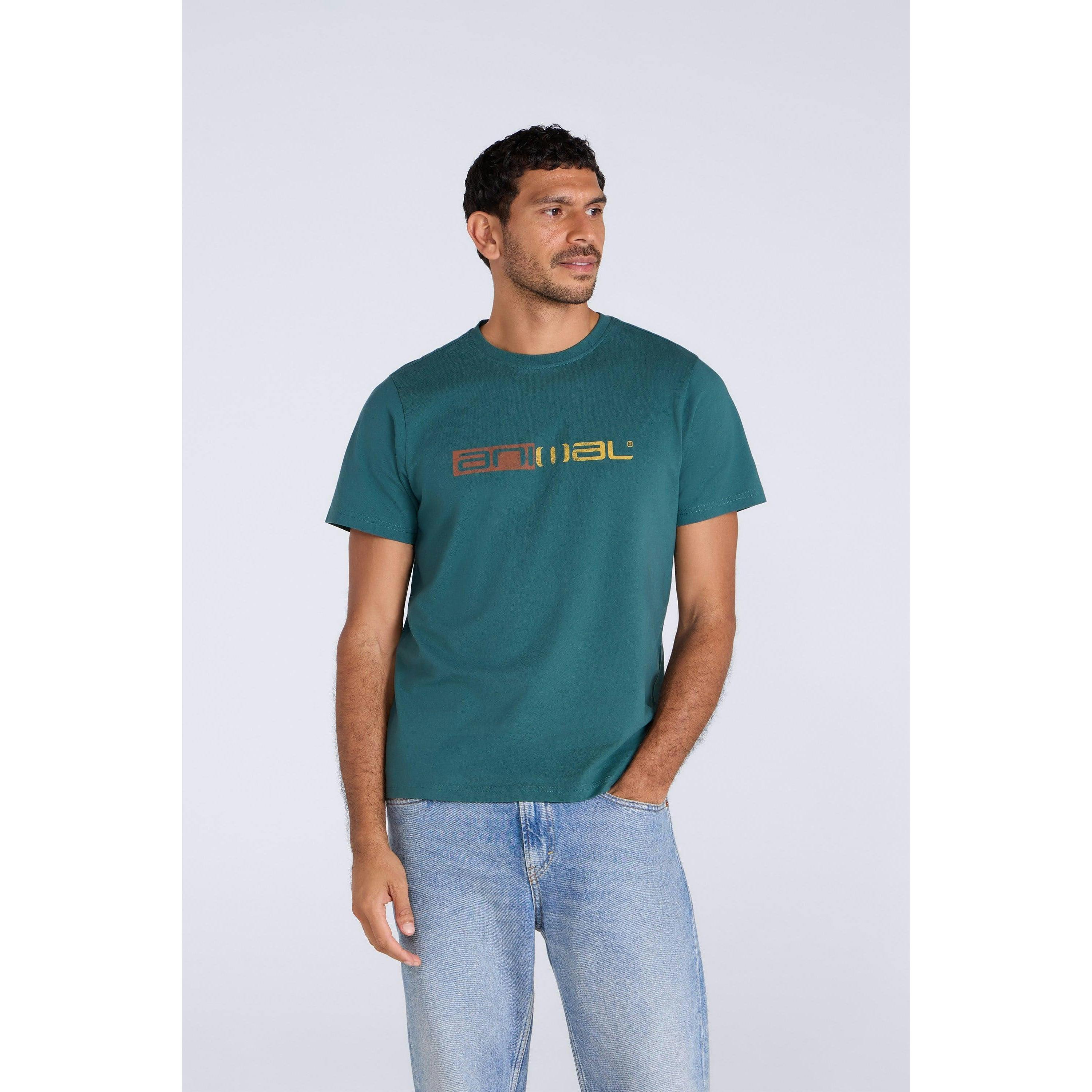 Animal Men's Classico Organic T-Shirt - Teal - Teal - Xs - 100% Organic Cotton