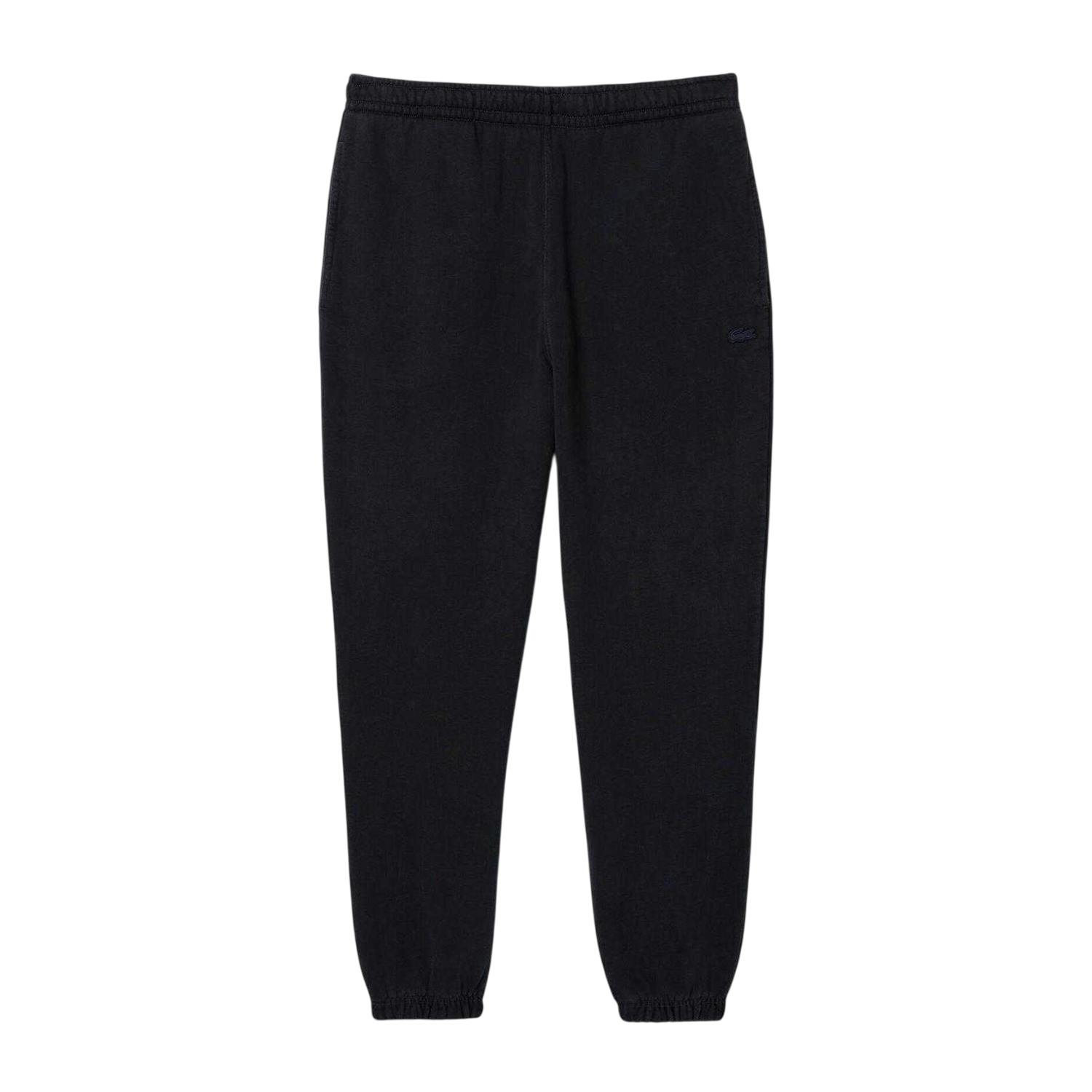 Lacoste Unisex Black Adult Woven Tracksuit Bottoms - Xs - 100% Cotton