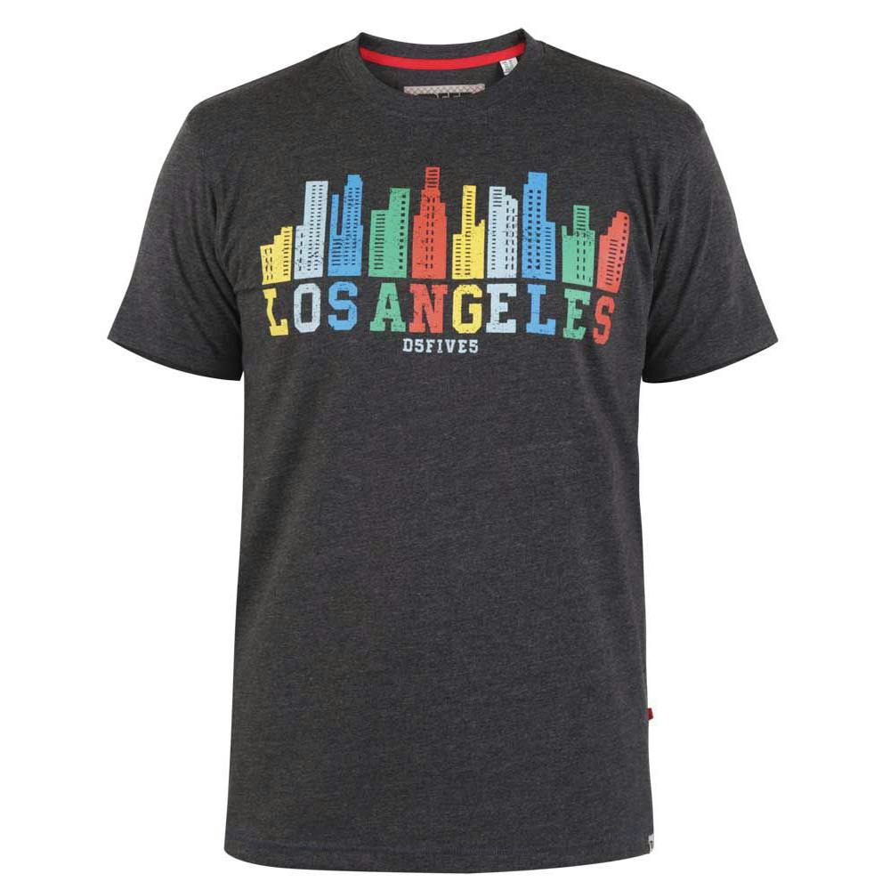 Duke Men's D555 Hemford Skyline Marl Kingsize T-Shirt - Charcoal - Charcoal - 5XL - 60% Cotton/40% Polyester