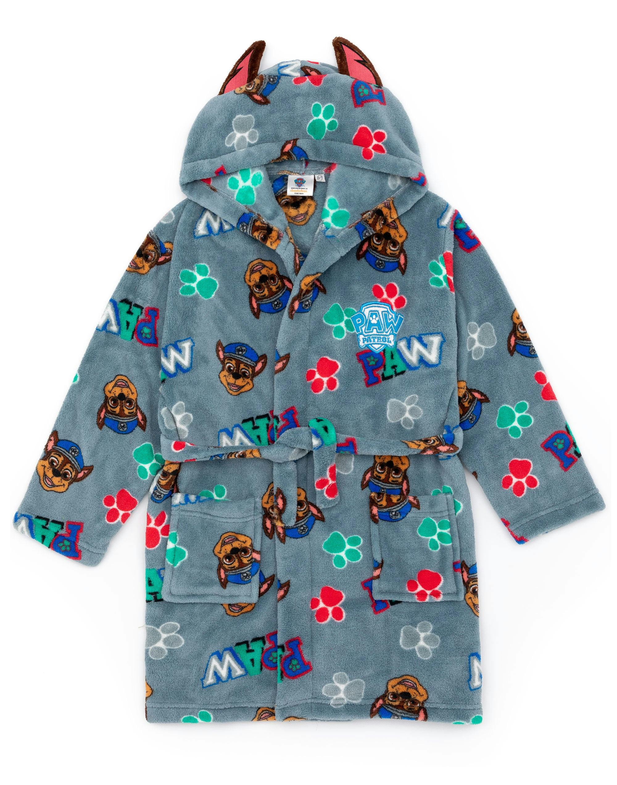 Vanilla Underground Boys Blue Paw Patrol Hooded Bathrobe - 6-7 Years
