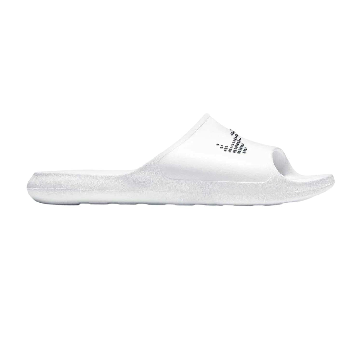 Nike Men's White/Black Victori One Swoosh Sliders - 5.5 Uk - 100% Mixed