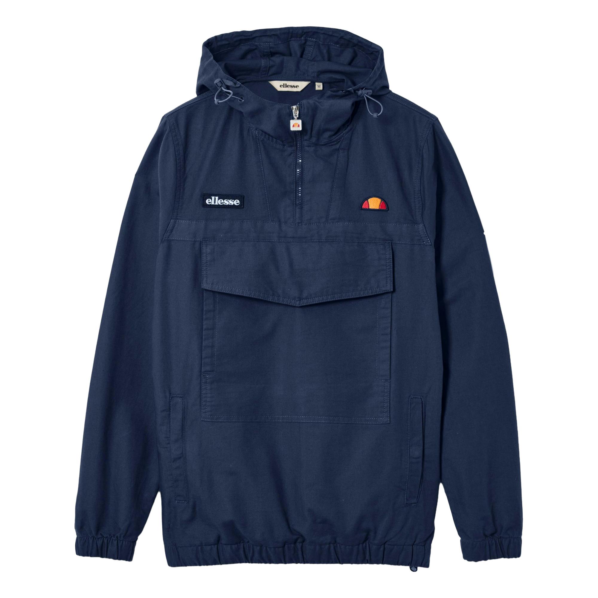 Ellesse Men's Mont 3 Overhead Jacket - Navy - M - Navy - 100% Cotton
