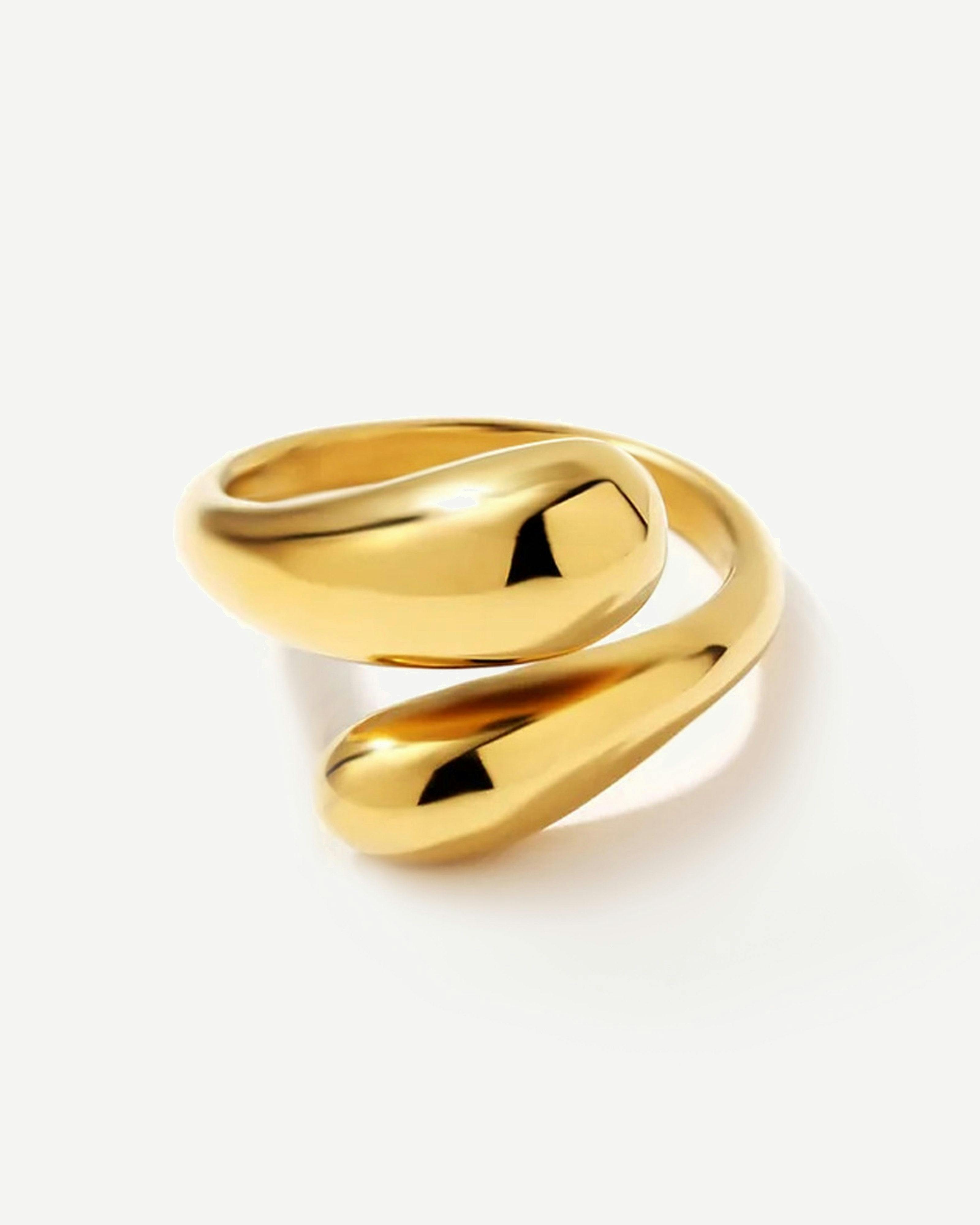 Elk & Bloom Gold Chunky Double Dome 14K Ring - No Thank You