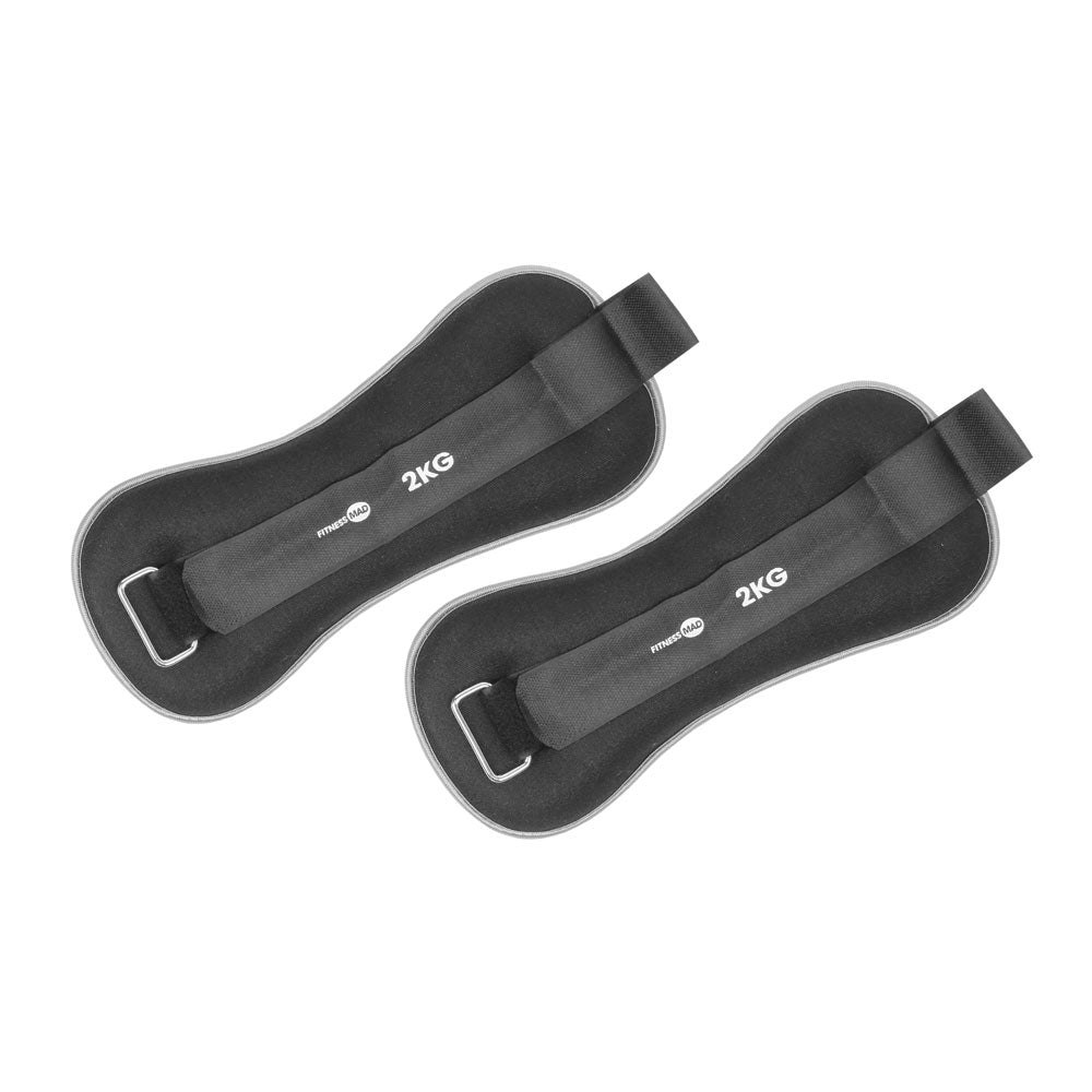Fitness Mad Neoprene Ankle Wrist Weights 2 X 2Kg