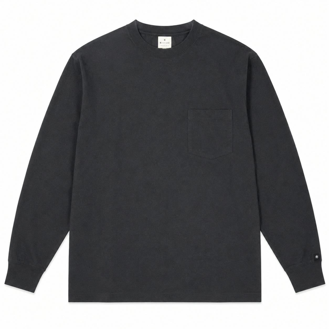 Snow Peak Black Recycled Cotton Heavy Long Sleeve T-Shirt - M