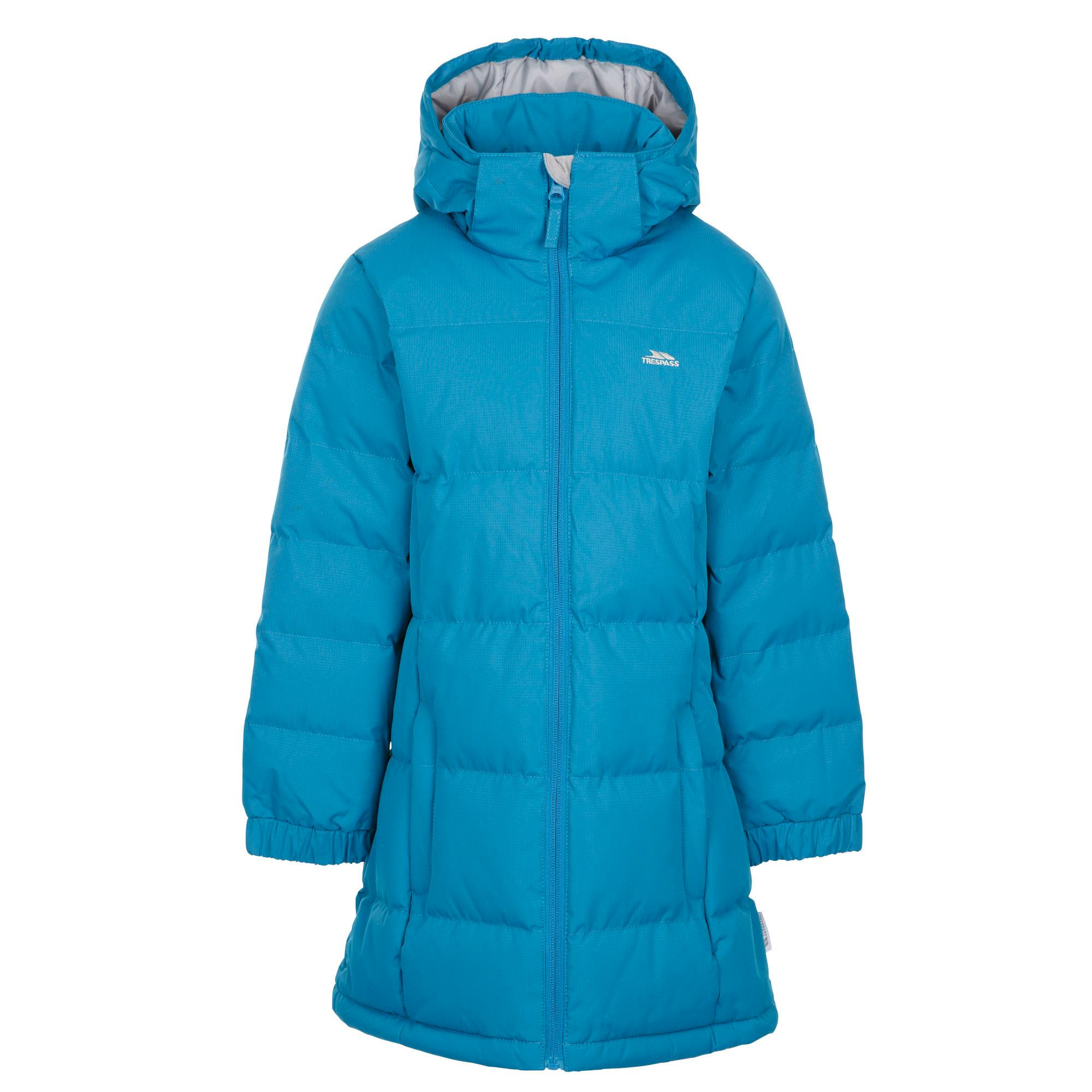 Trespass Girls Tiffy Padded Coat - Teal - Teal - 3-4 Years - 100% Polyester
