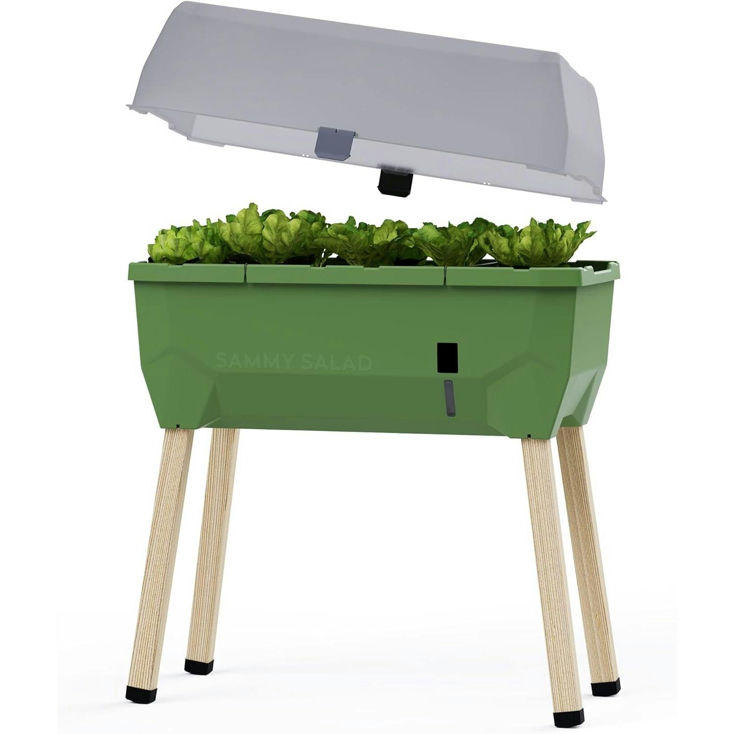 Rackhams Dark/Green Sammy Salad Raised Bed For Salad Growing - With Lid