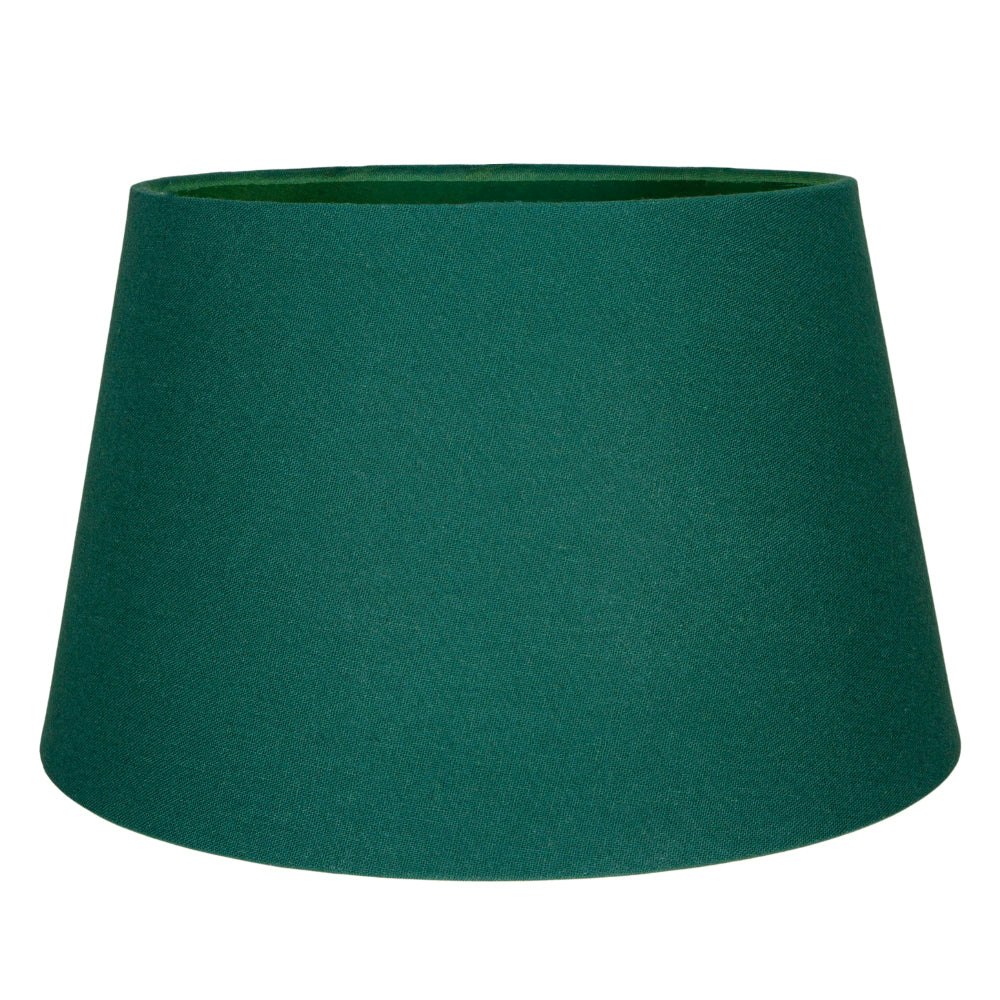 Rackhams Green Traditional 30Cm Forest Linen Fabric Drum Table/Pendant Shade 60W Maximum