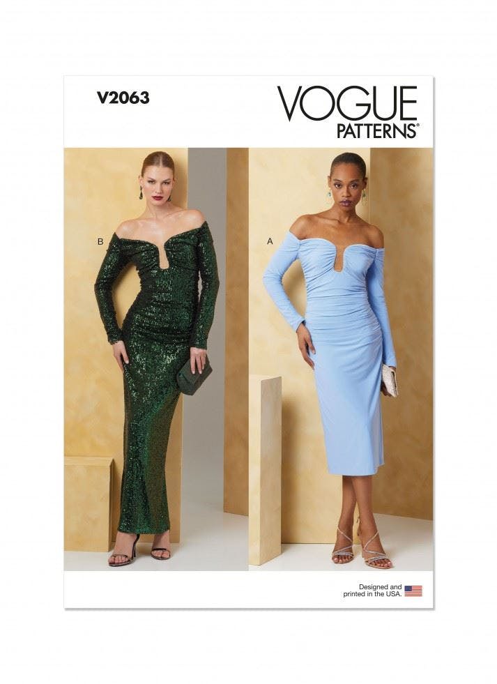Vogue Women's Sewing Pattern 2063, Dresses For B5 (8-10-12-14-16) - Intermediate - B5 (8-10-12-14-16)
