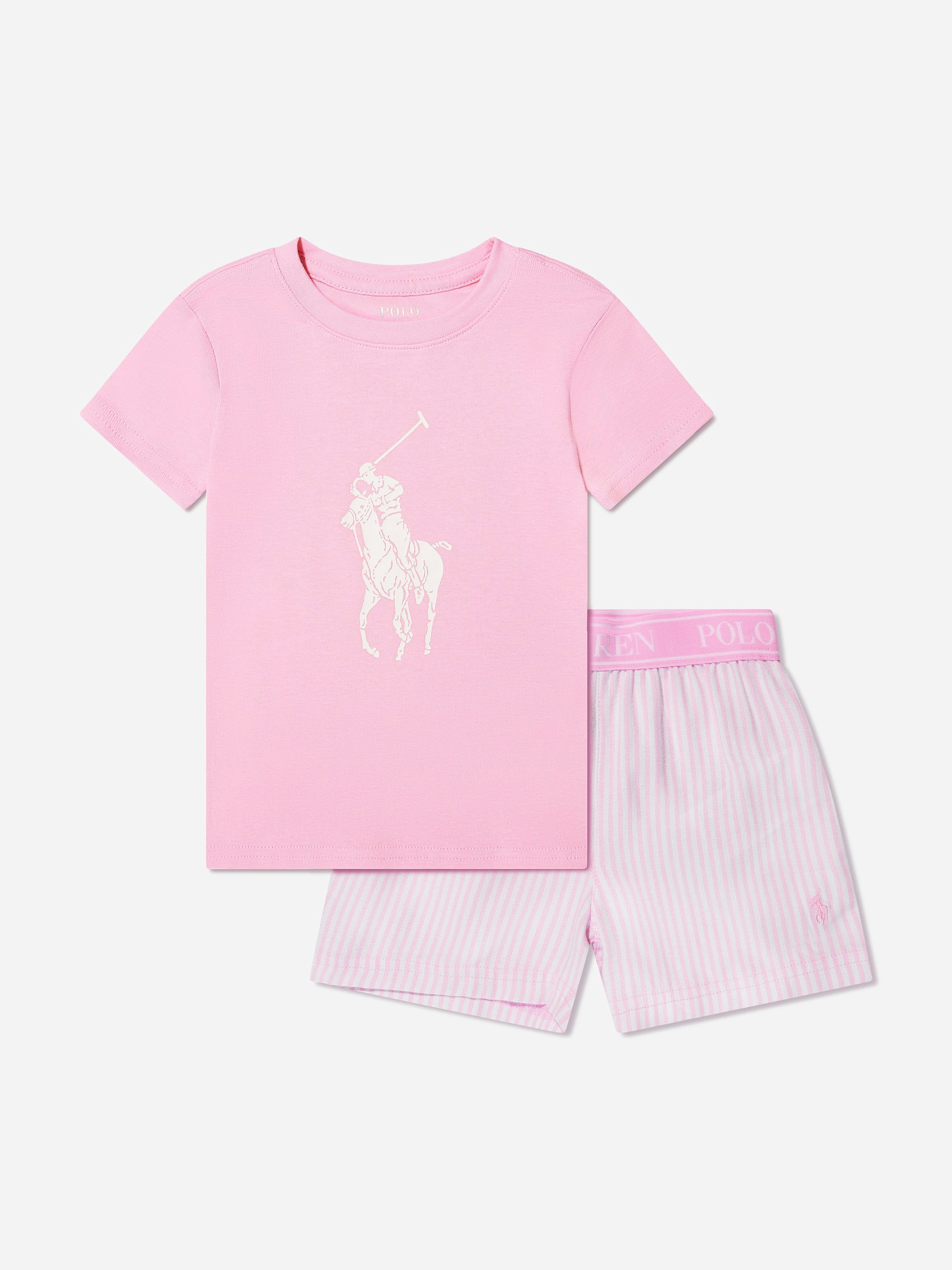 Ralph Lauren Kids Girls Pink Ralph Lauren Short Pyjama Set In - 7 Yrs