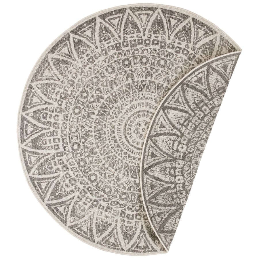 Hanse Home Grey Indoor - Outdoor Round Lilja Vintage Rug - Ø 140 Cm