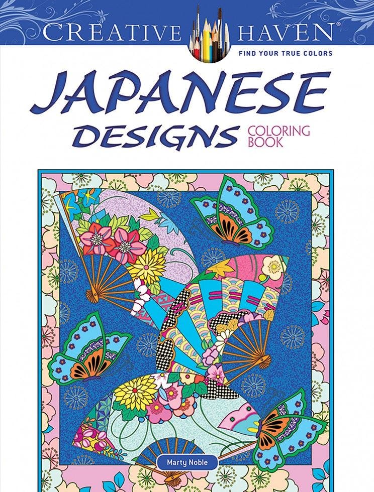 Creative Haven Japanese Designs Coloring Book by Marty Noble NEW - Image 4