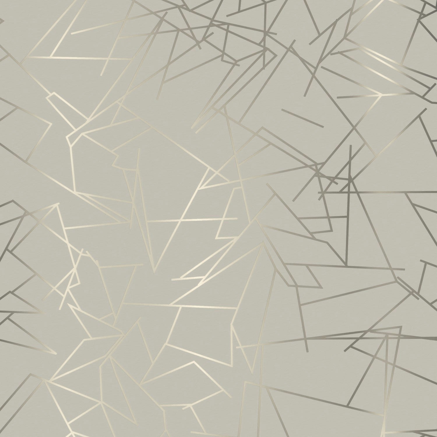 Erica Wakerly Silver Angles Pewter And Limestone Wallpaper - Roll
