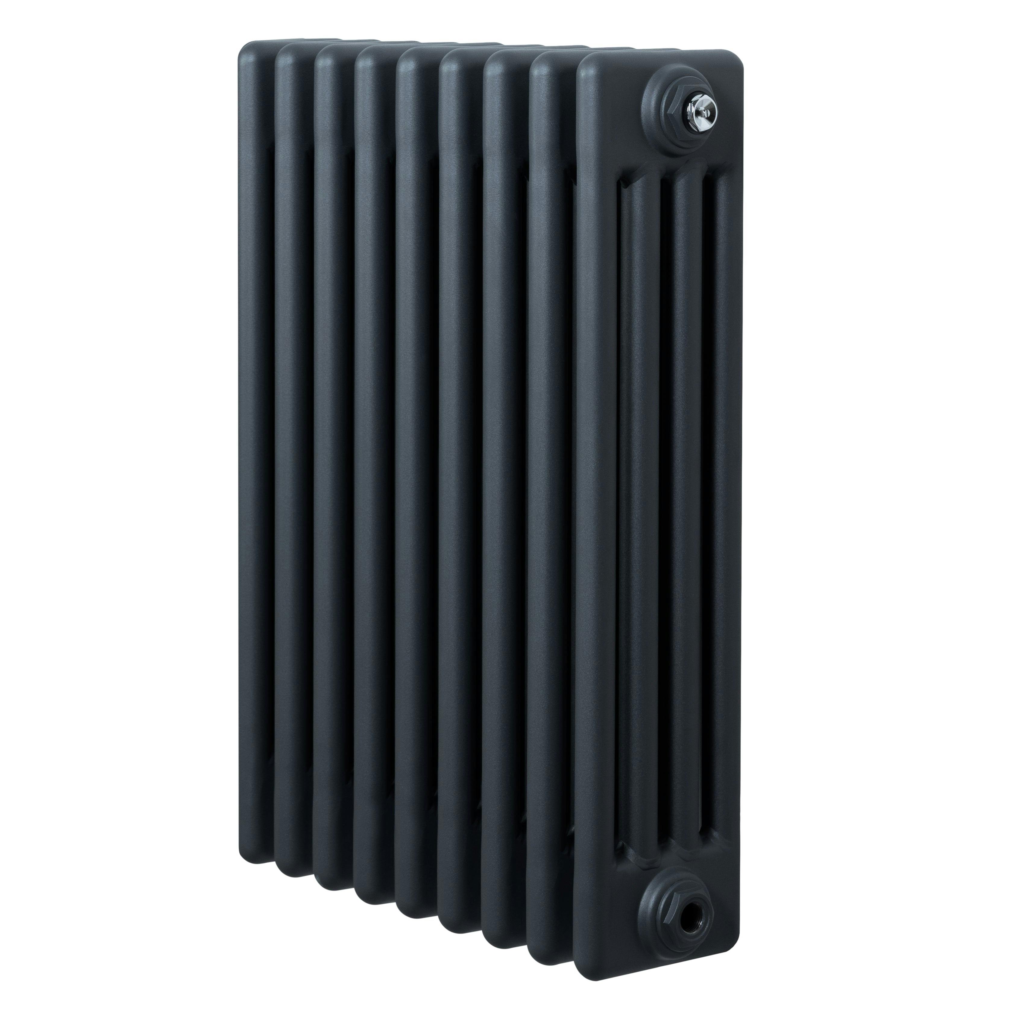 Monstershop Anthracite/Grey Traditional 4 Column Radiator - 600 X 425Mm