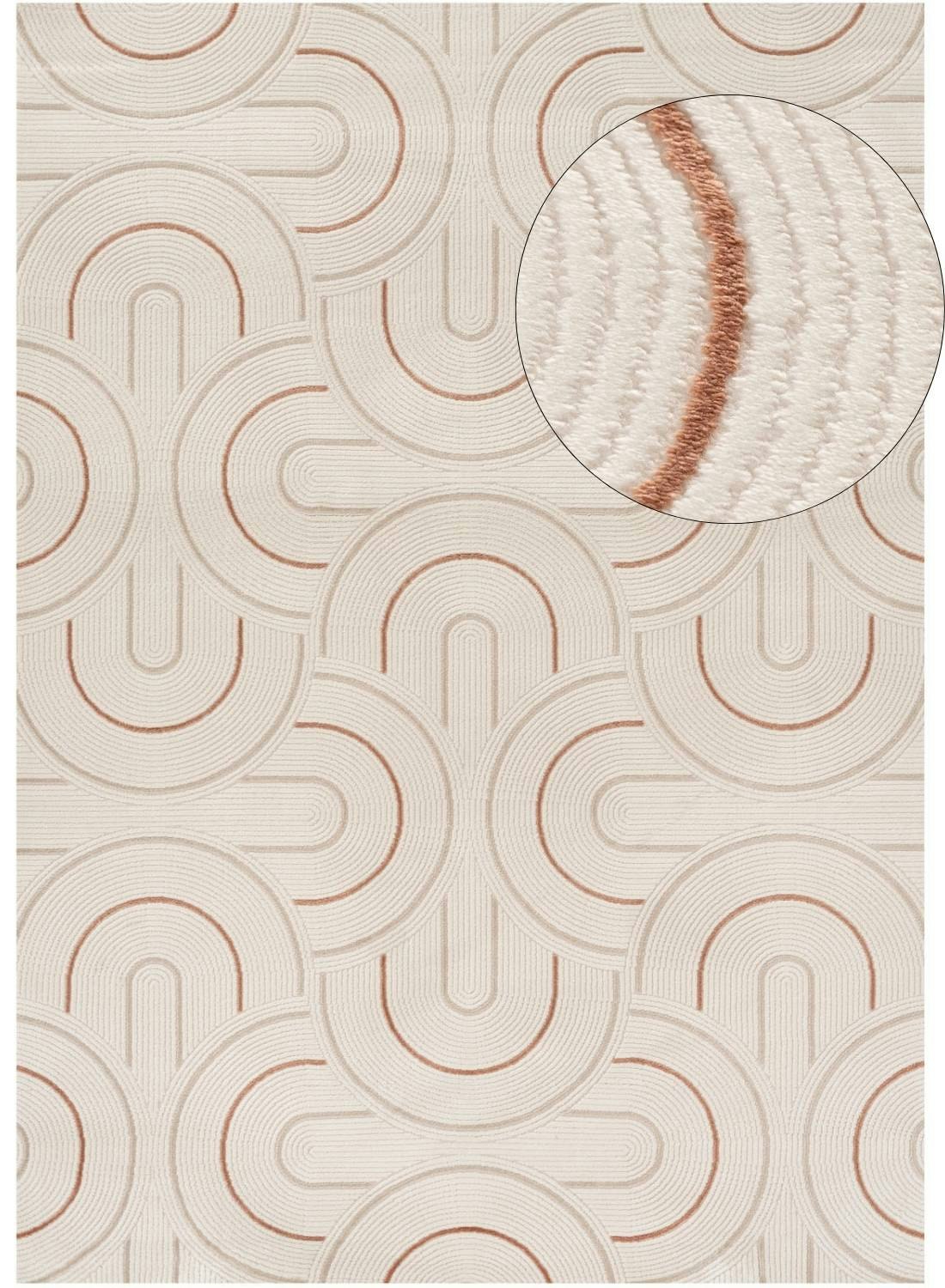 The Rugs Cream Carmel -Terra Geometric Rug | 6070 - 160X230 Cm