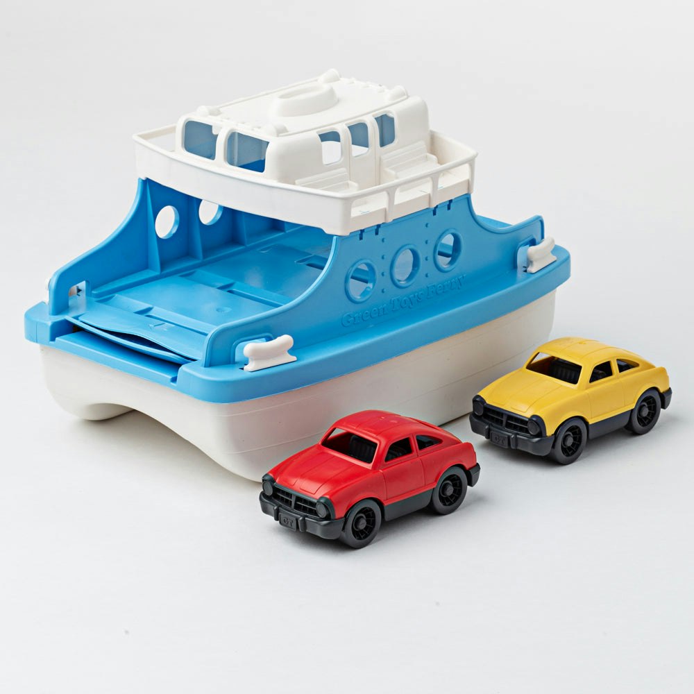 Green Toys Green/Blue Toys Ferry Boat With Cars - Made From 100% Recycled Plastic