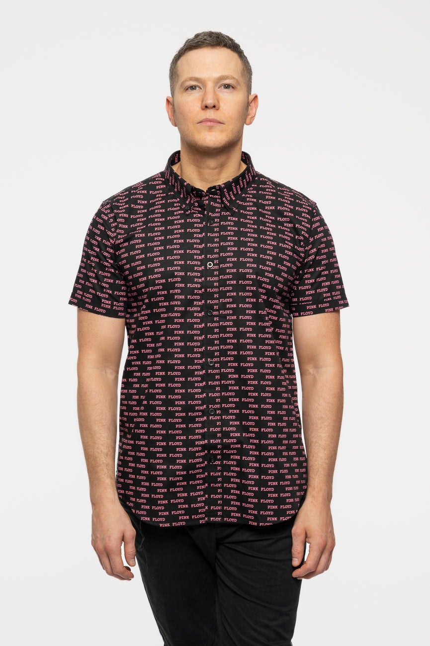 Paradiso Clothing Unisex Pink Floyd Courier Repeat Casual Shirt - L